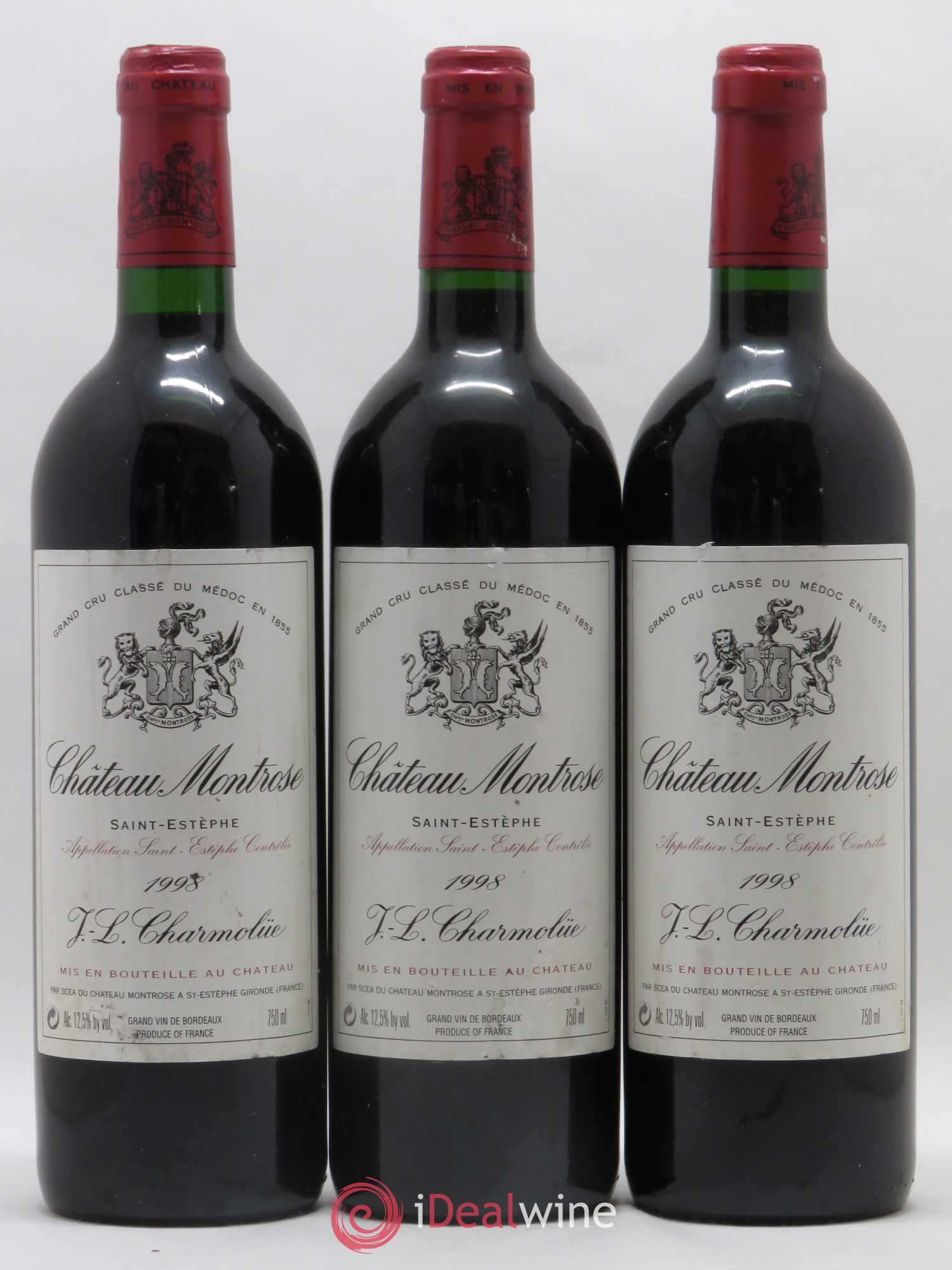 Château Montrose 2ème Grand Cru Classé 1998 - Lot de 3 bouteilles - 0