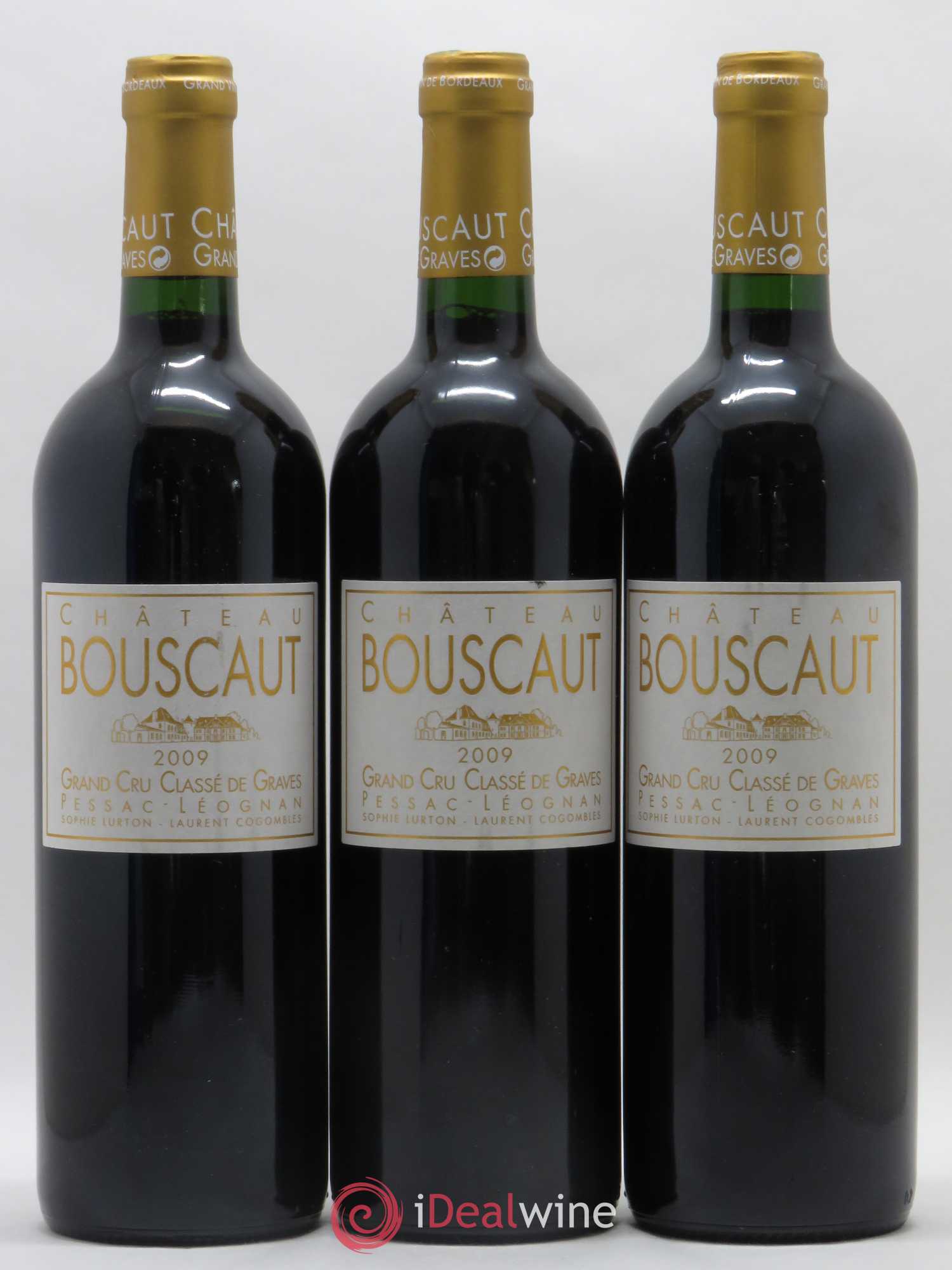 Château Bouscaut Cru Classé de Graves 2009 - Lot de 3 bouteilles - 0