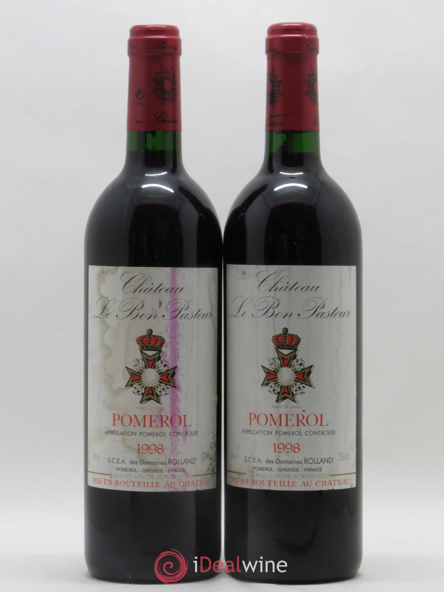Château le Bon Pasteur 1998 - Lot de 2 bouteilles - 0