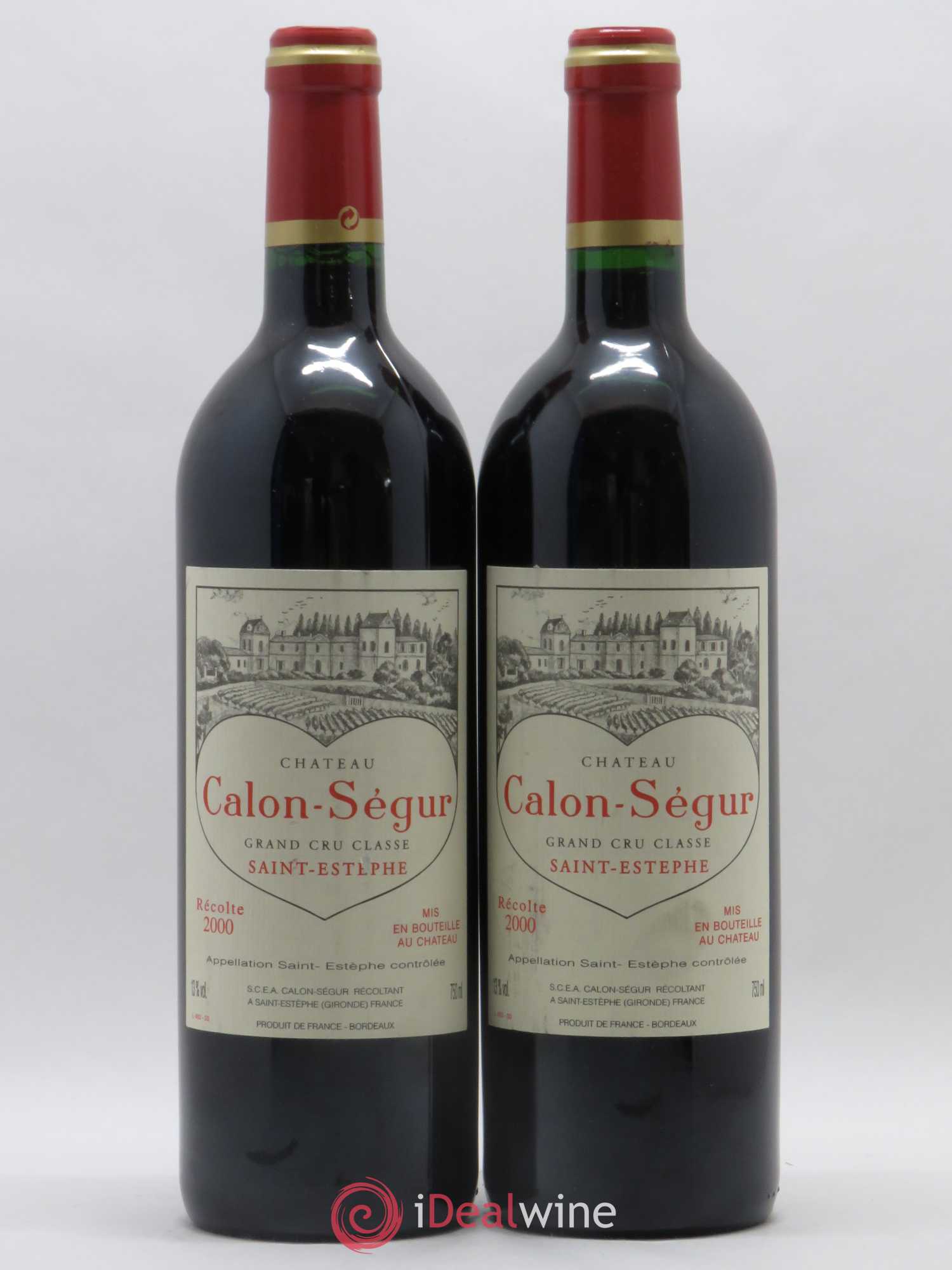 Château Calon Ségur 3ème Grand Cru Classé 2000 - Lot de 2 bouteilles - 0