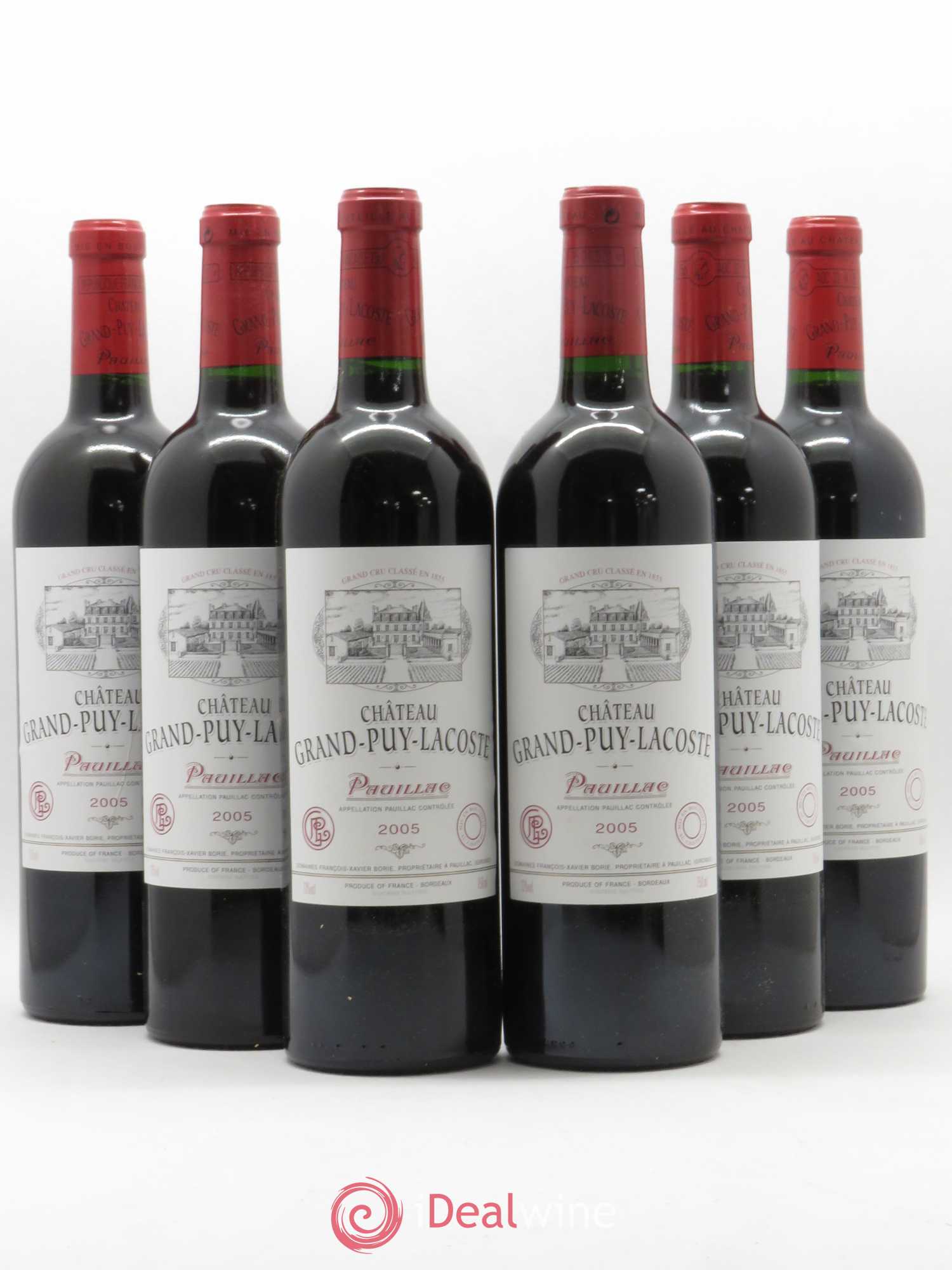 Château Grand Puy Lacoste 5ème Grand Cru Classé 2005 - Lot de 6 bouteilles - 0