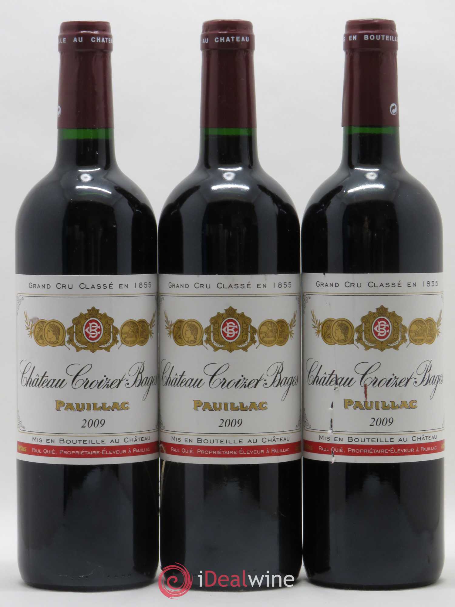 Château Croizet Bages 5ème Grand Cru Classé 2009 - Lot de 3 bouteilles - 0