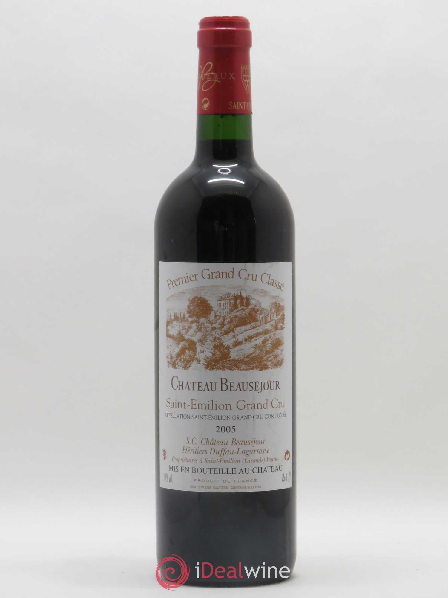 Château Beauséjour (Duffau-Lagarrosse) 1er Grand Cru Classé B 2005 - Lot de 1 bouteille - 0