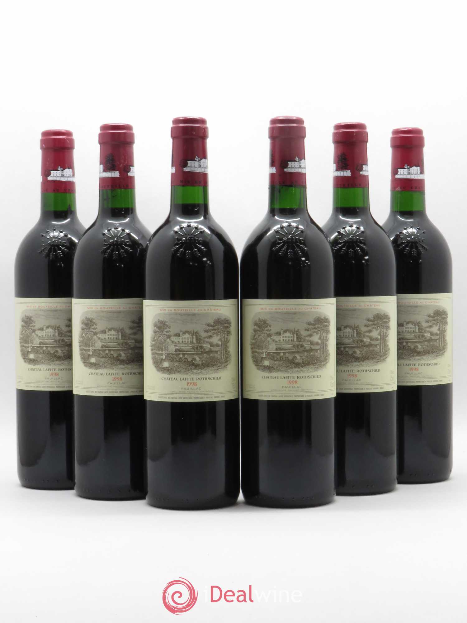Château Lafite Rothschild 1er Grand Cru Classé 1998 - Lot de 6 bouteilles - 0