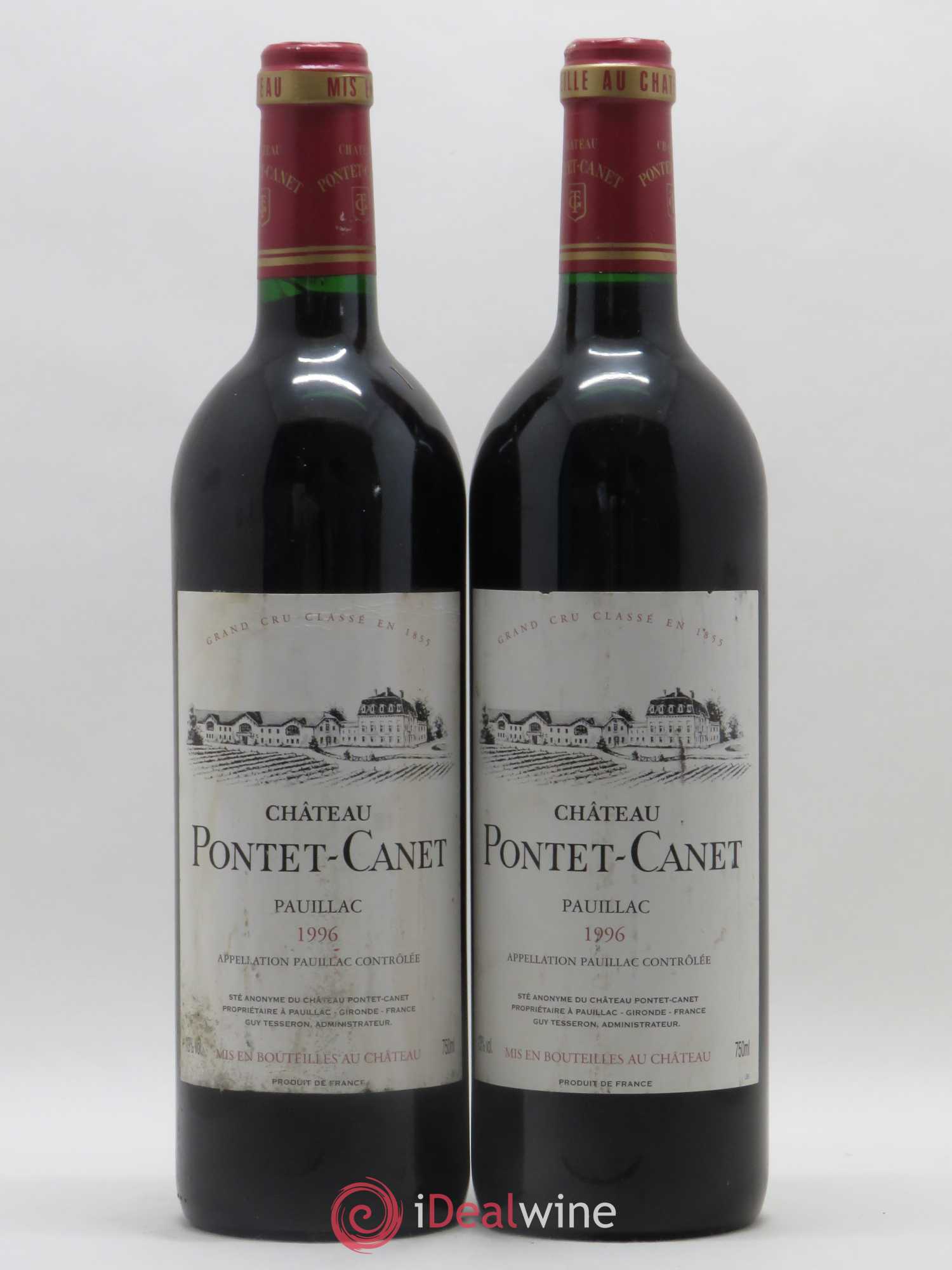 Château Pontet Canet 5ème Grand Cru Classé 1996 - Lot de 2 bouteilles - 0