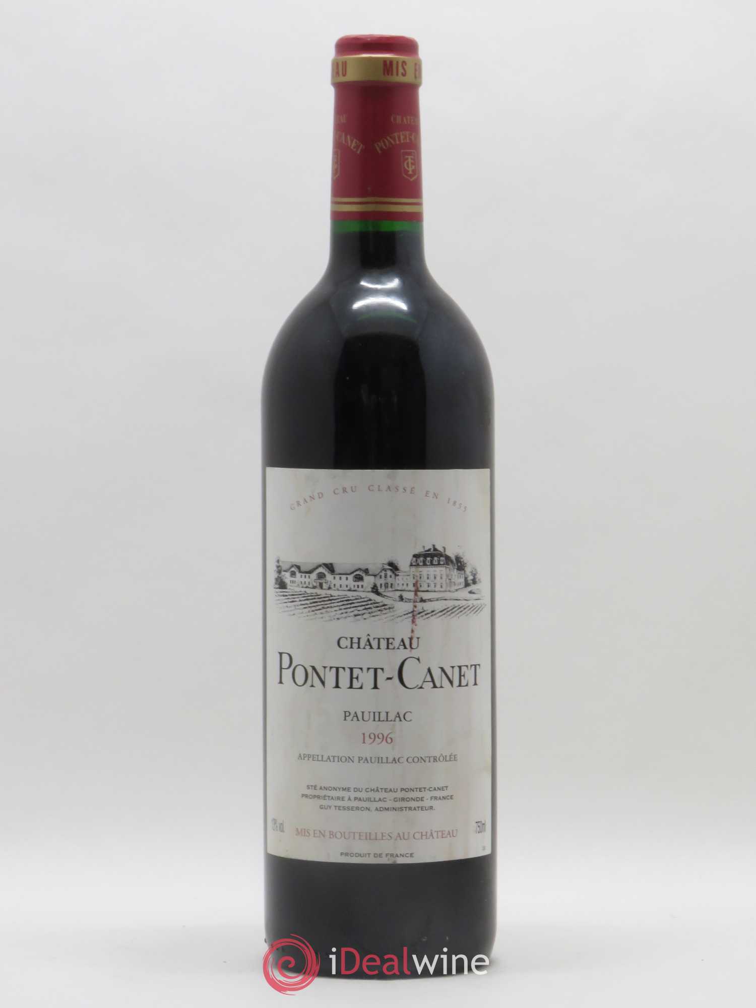 Château Pontet Canet 5ème Grand Cru Classé 1996 - Lot de 1 bouteille - 0