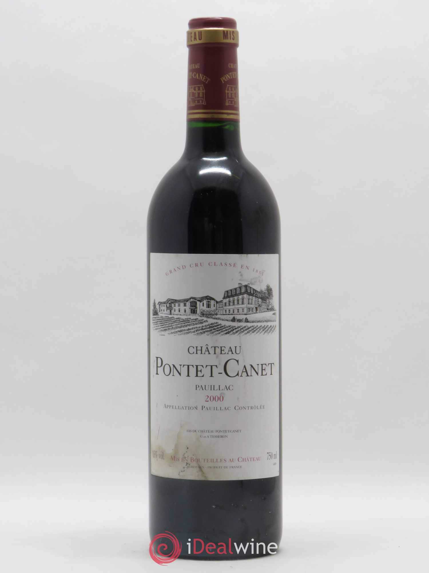 Château Pontet Canet 5ème Grand Cru Classé 2000 - Lot de 1 bouteille - 0
