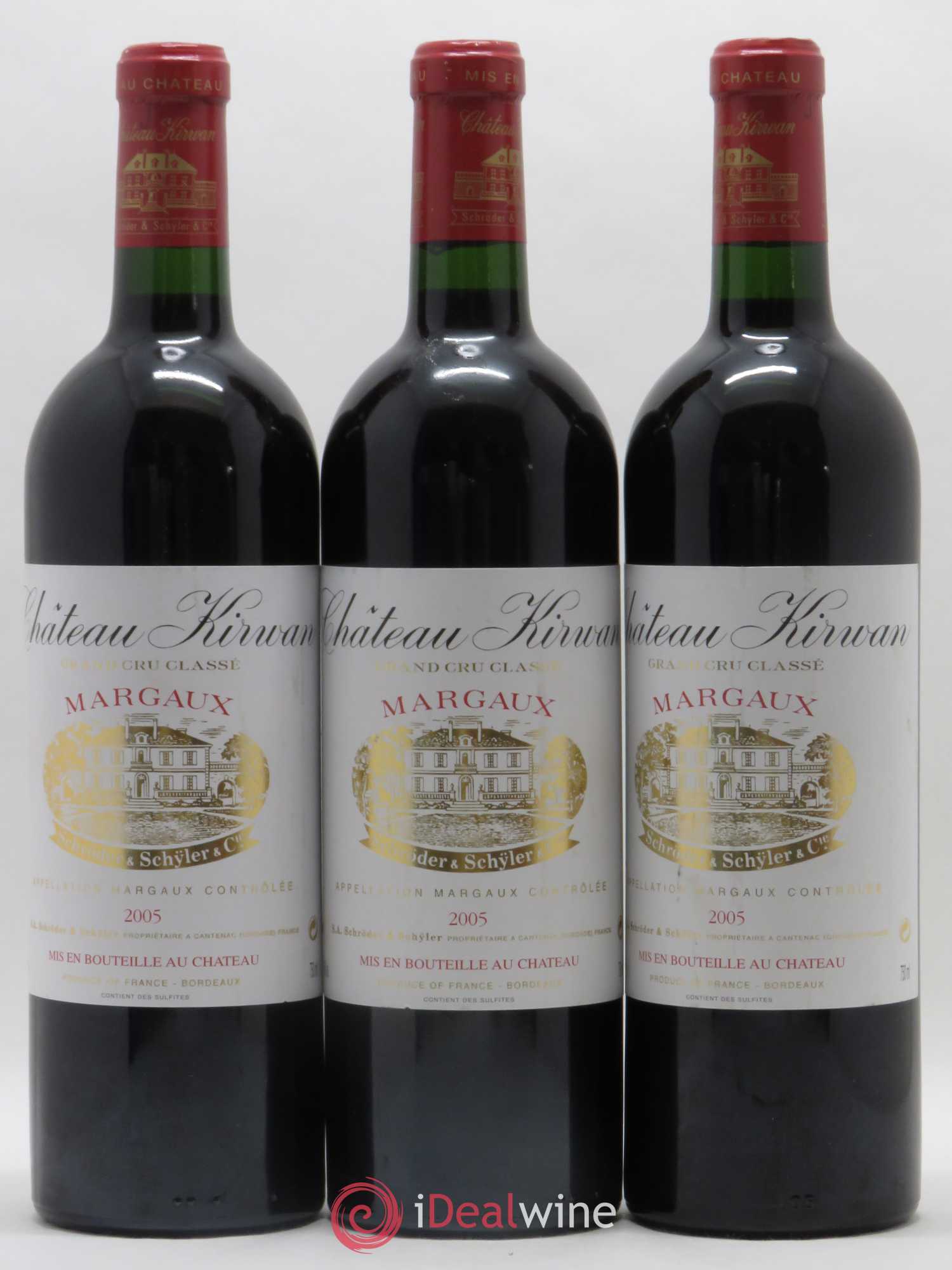 Château Kirwan 3ème Grand Cru Classé 2005 - Lot de 3 bouteilles - 0