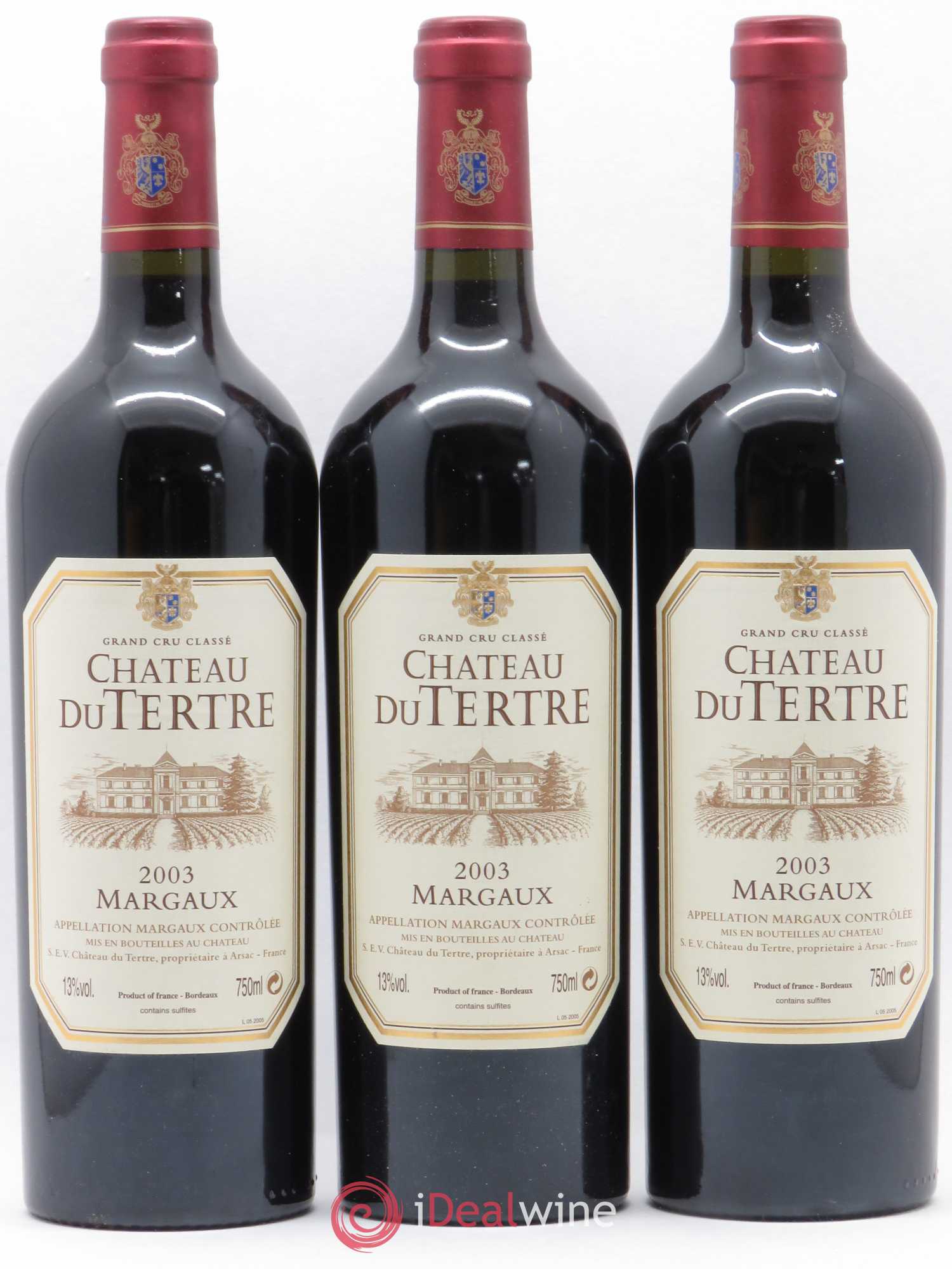 Château du Tertre 5ème Grand Cru Classé 2003 - Lot de 6 bouteilles - 1