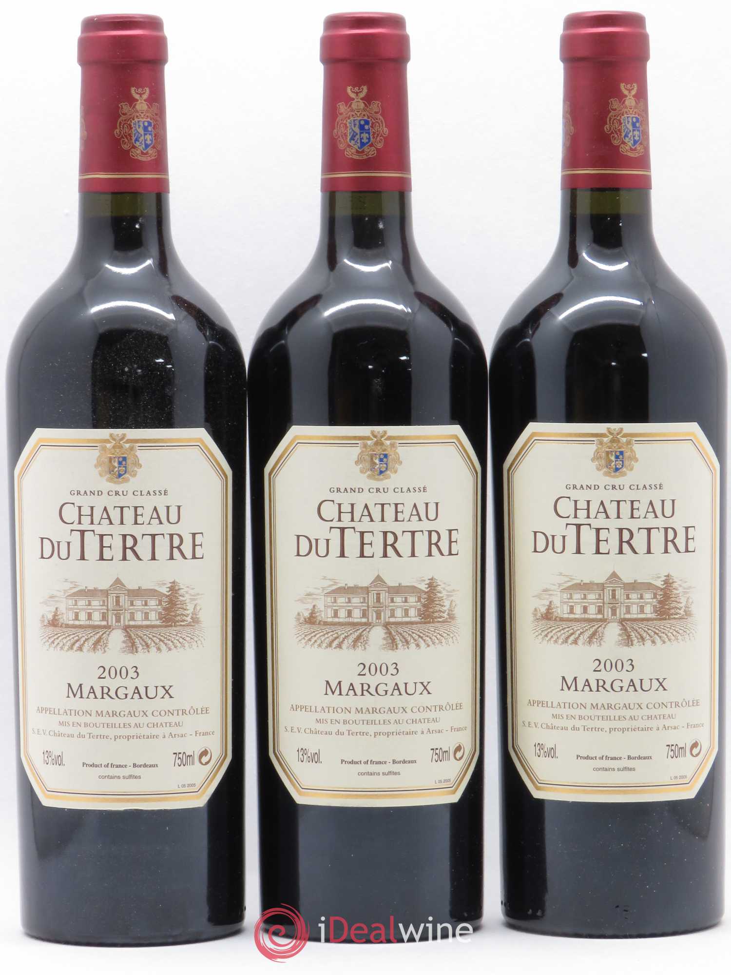 Château du Tertre 5ème Grand Cru Classé 2003 - Lot de 6 bouteilles - 2