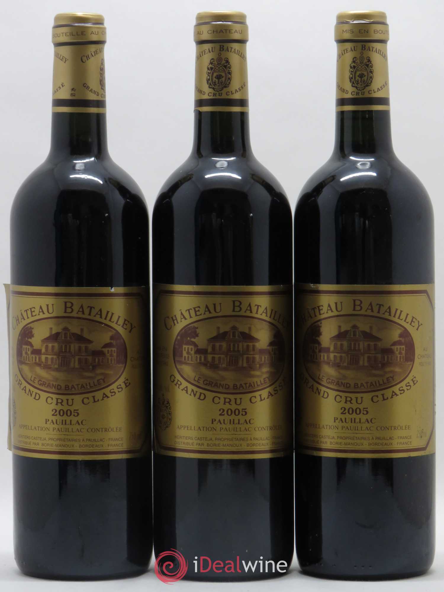 Château Batailley 5ème Grand Cru Classé 2005 - Lot de 3 bouteilles - 0