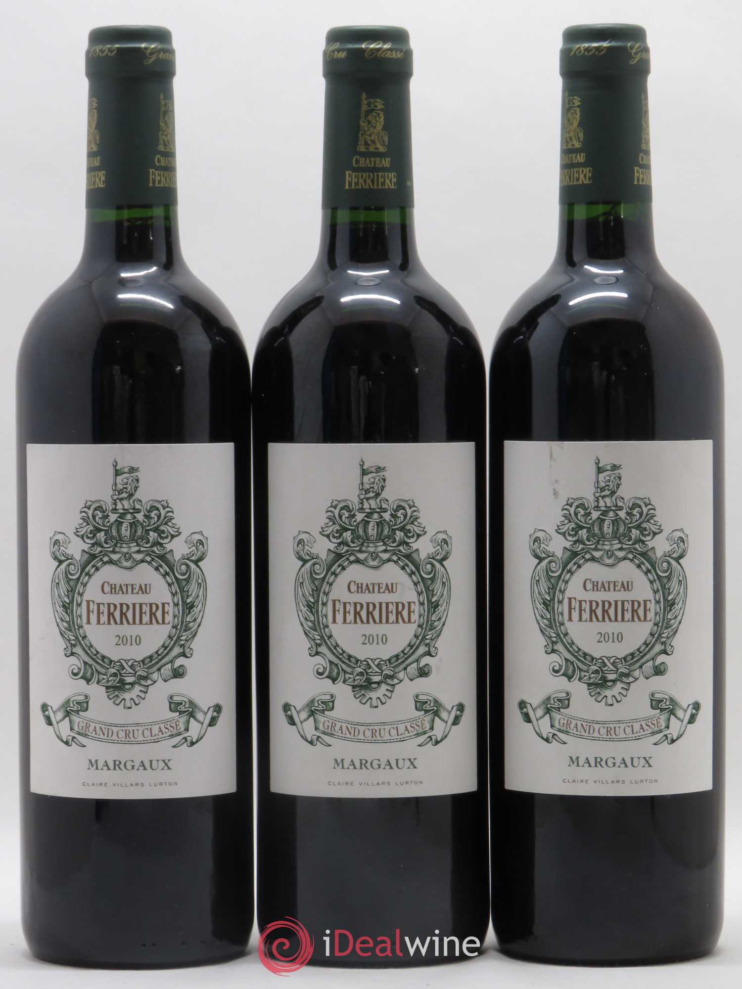 Château Ferrière 3ème Grand Cru Classé 2010 - Lot de 3 bouteilles - 0