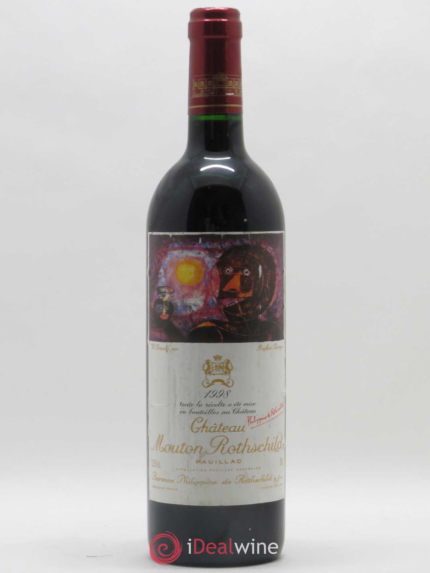Château Mouton Rothschild 1er Grand Cru Classé 1998 - Lot de 1 bouteille - 0
