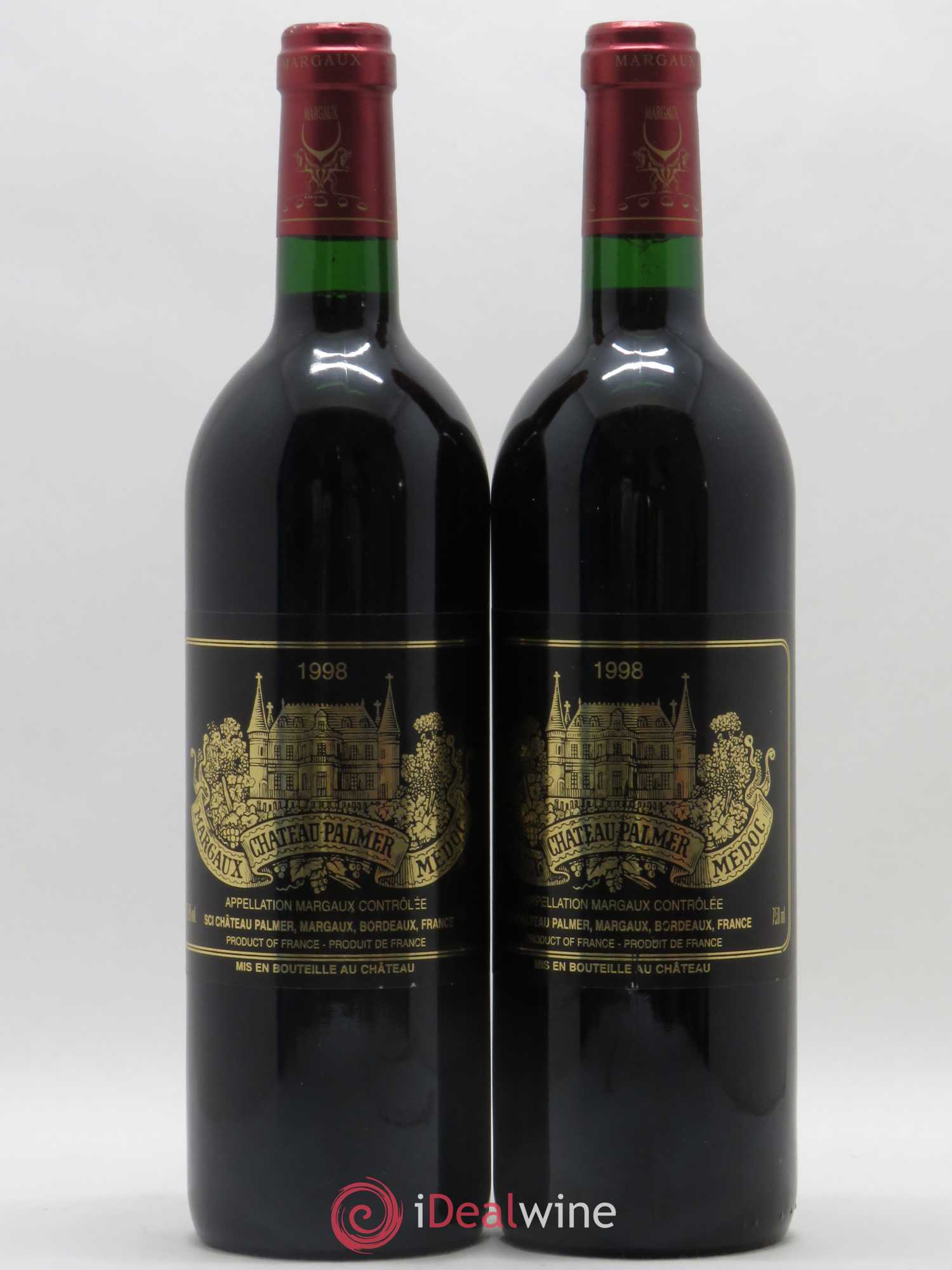 Château Palmer 3ème Grand Cru Classé 1998 - Lot de 2 bouteilles - 0