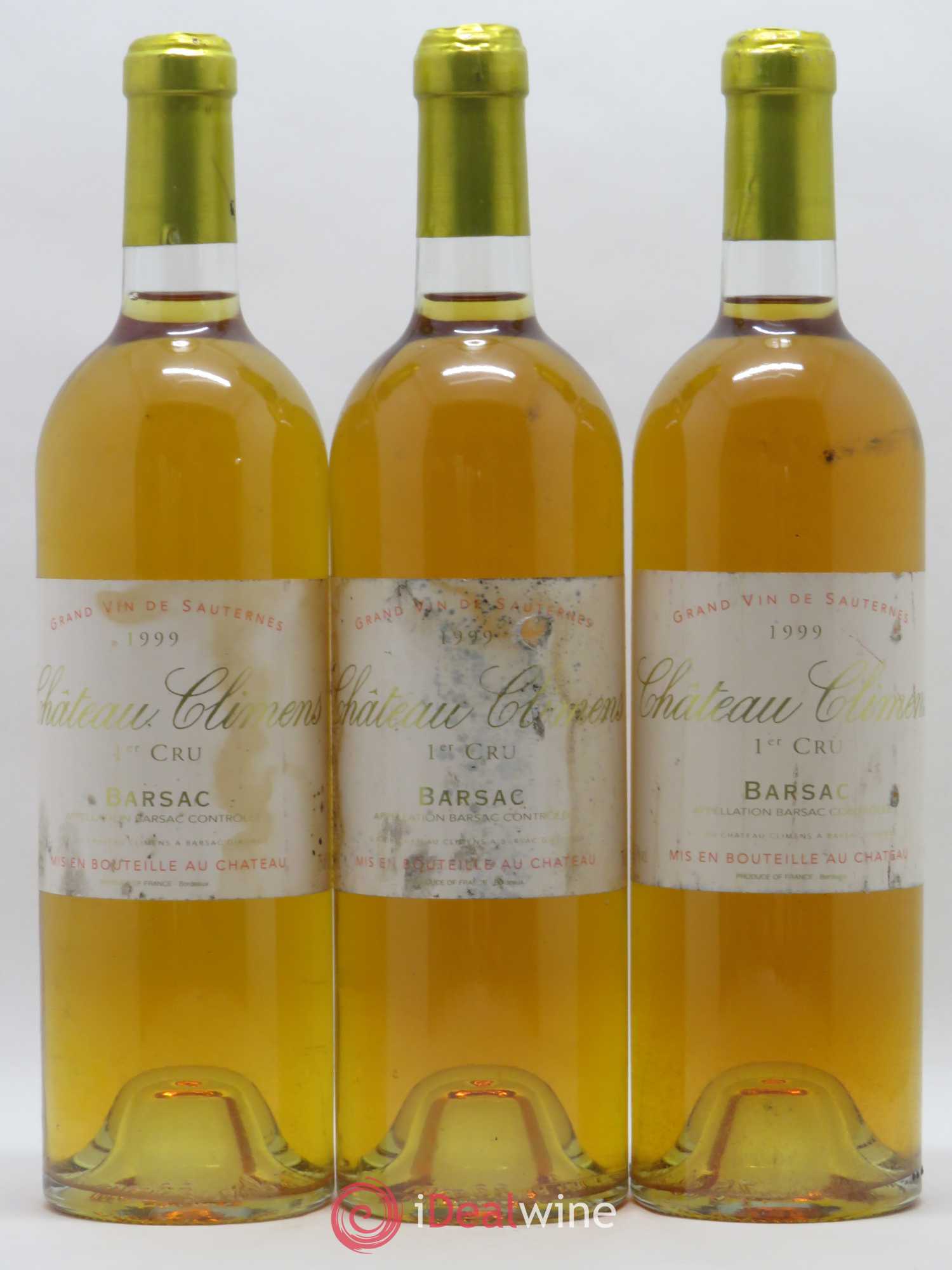 Château Climens 1er Grand Cru Classé 1999 - Lot of 3 bottles - 0