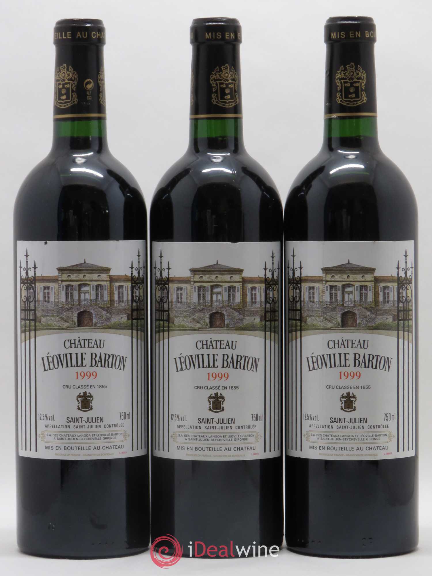 Château Léoville Barton 2ème Grand Cru Classé 1999 - Lot de 3 bouteilles - 0