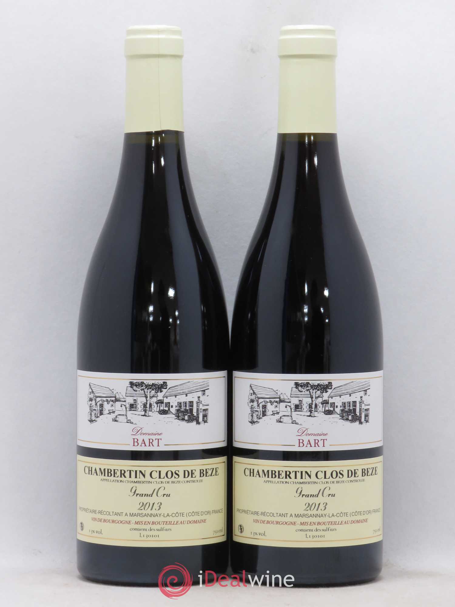 Chambertin Clos de Bèze Grand Cru Bart (Domaine) 2013 - Lot de 2 bouteilles - 0