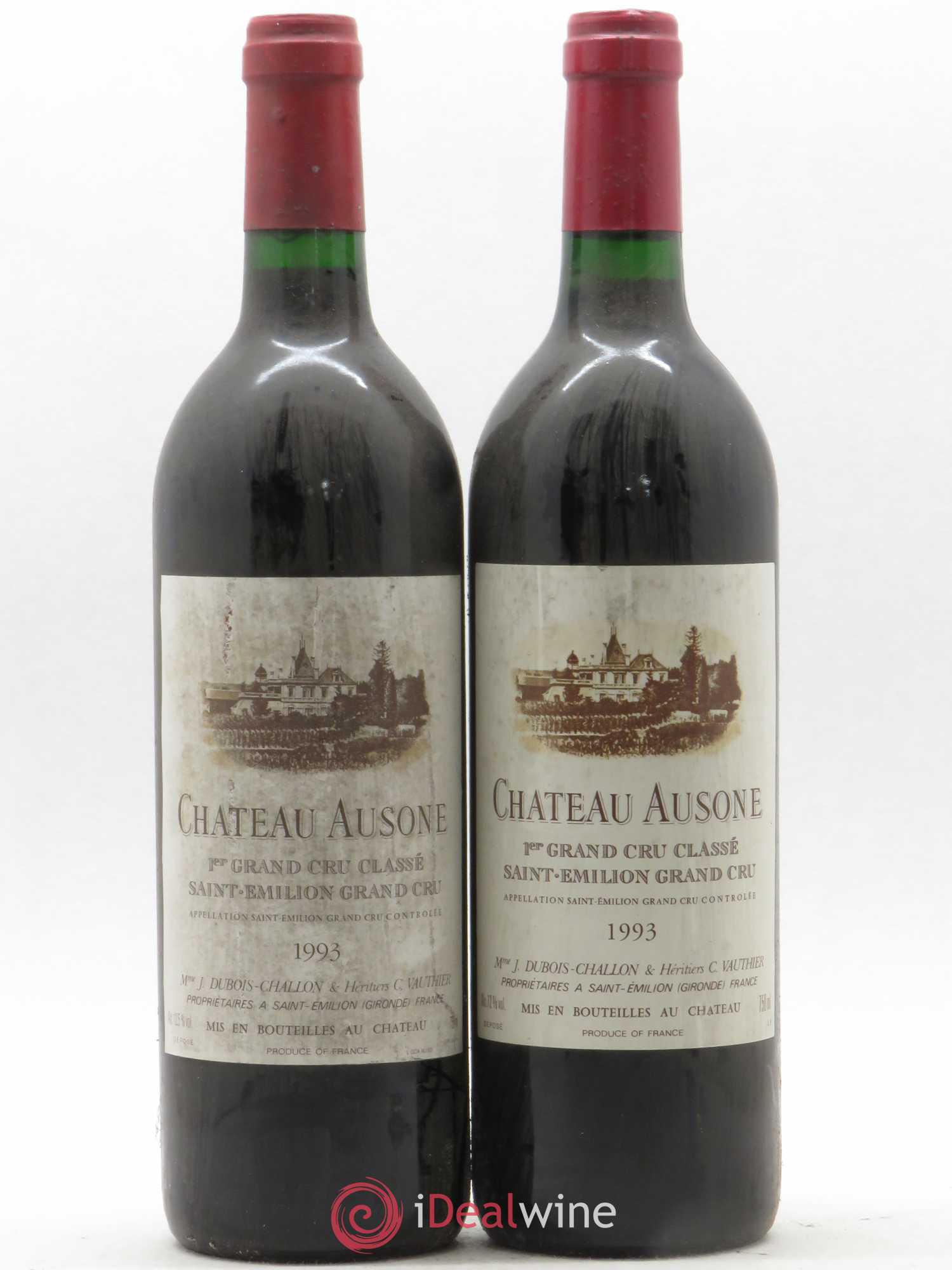 Château Ausone 1er Grand Cru Classé A 1993 - Lot de 2 bouteilles - 0