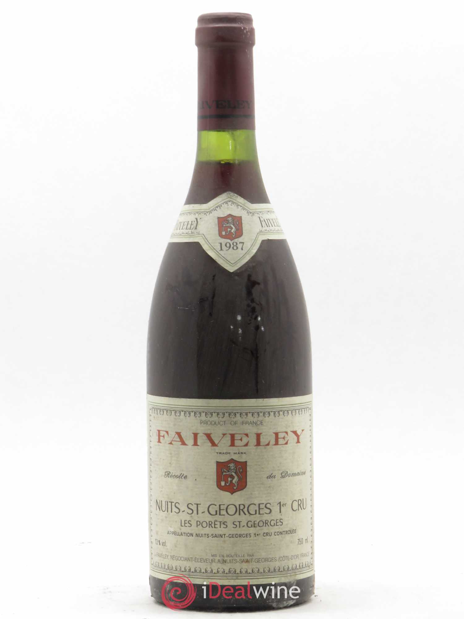 Nuits-Saint-Georges 1er Cru Les Porêts Saint-Georges Faiveley 1987 - Lot de 1 bouteille - 0