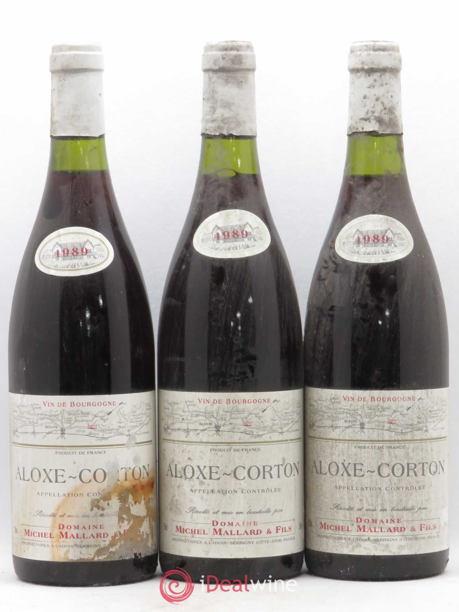 Aloxe-Corton Michel Mallard 1989 - Lot de 3 bouteilles - 0