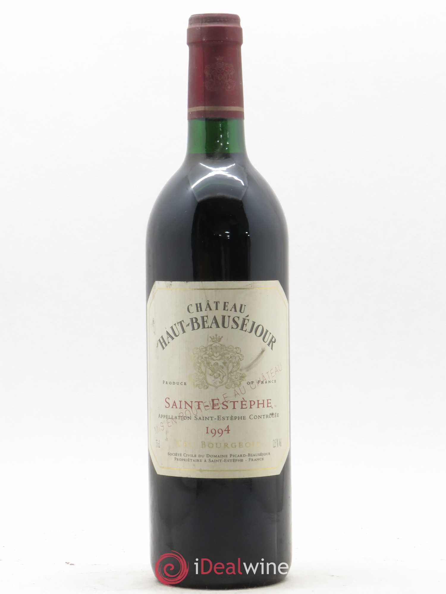 Château Haut Beauséjour Cru Bourgeois 1994 - Lot de 1 bouteille - 0
