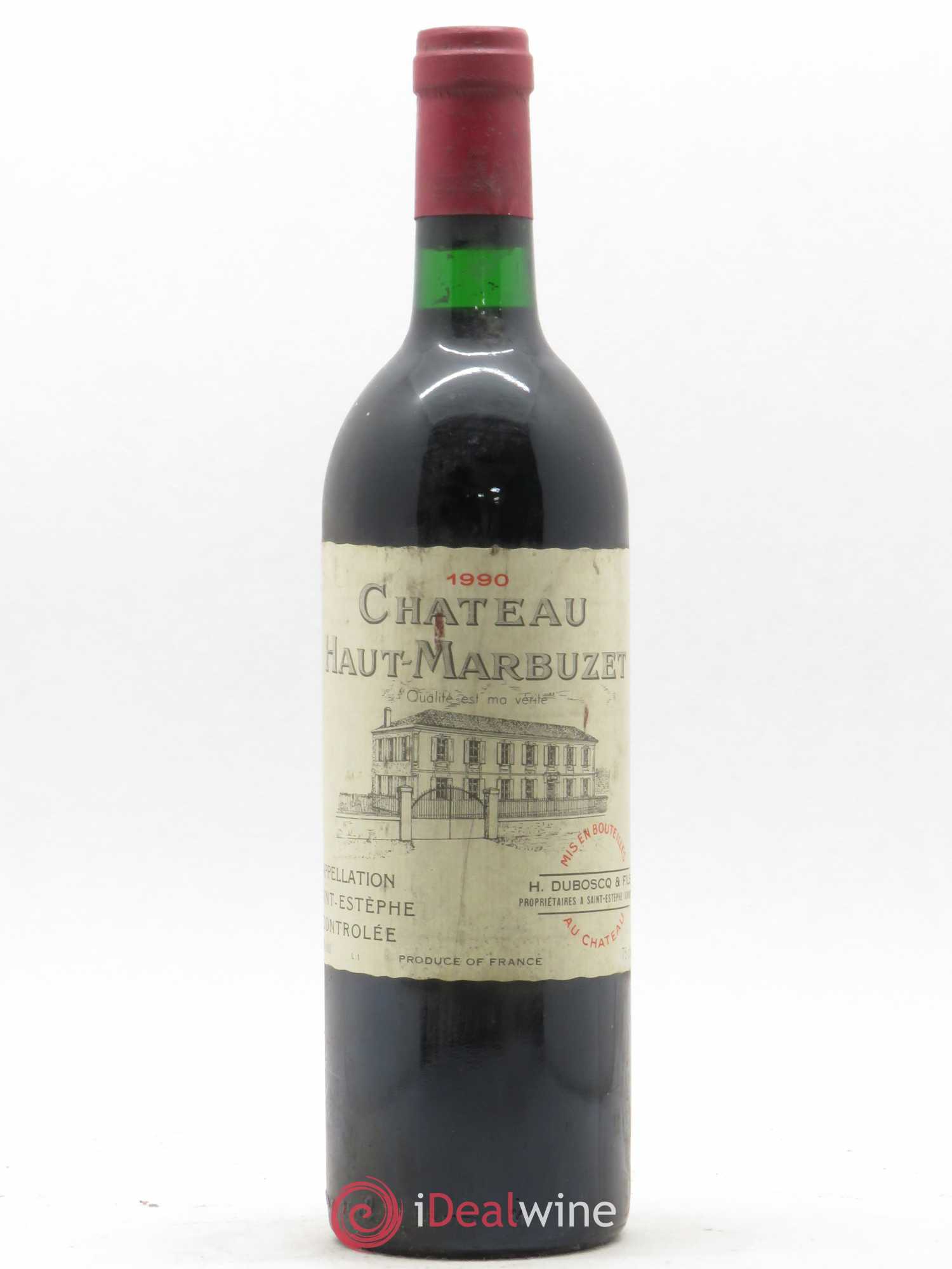 Château Haut Marbuzet 1990 - Lot de 1 bouteille - 0