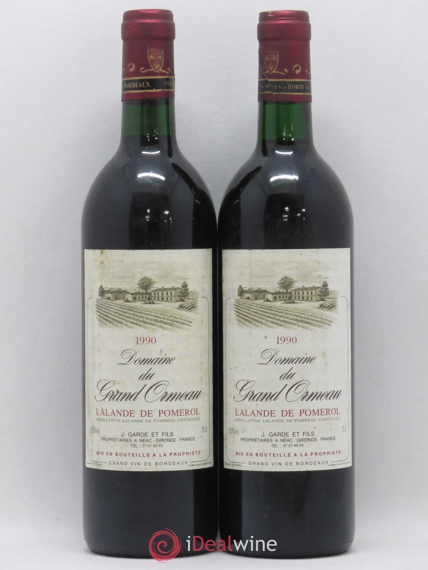 Lalande-de-Pomerol Domaine Grand Ormeau 1990 - Posten von 2 Flaschen - 0