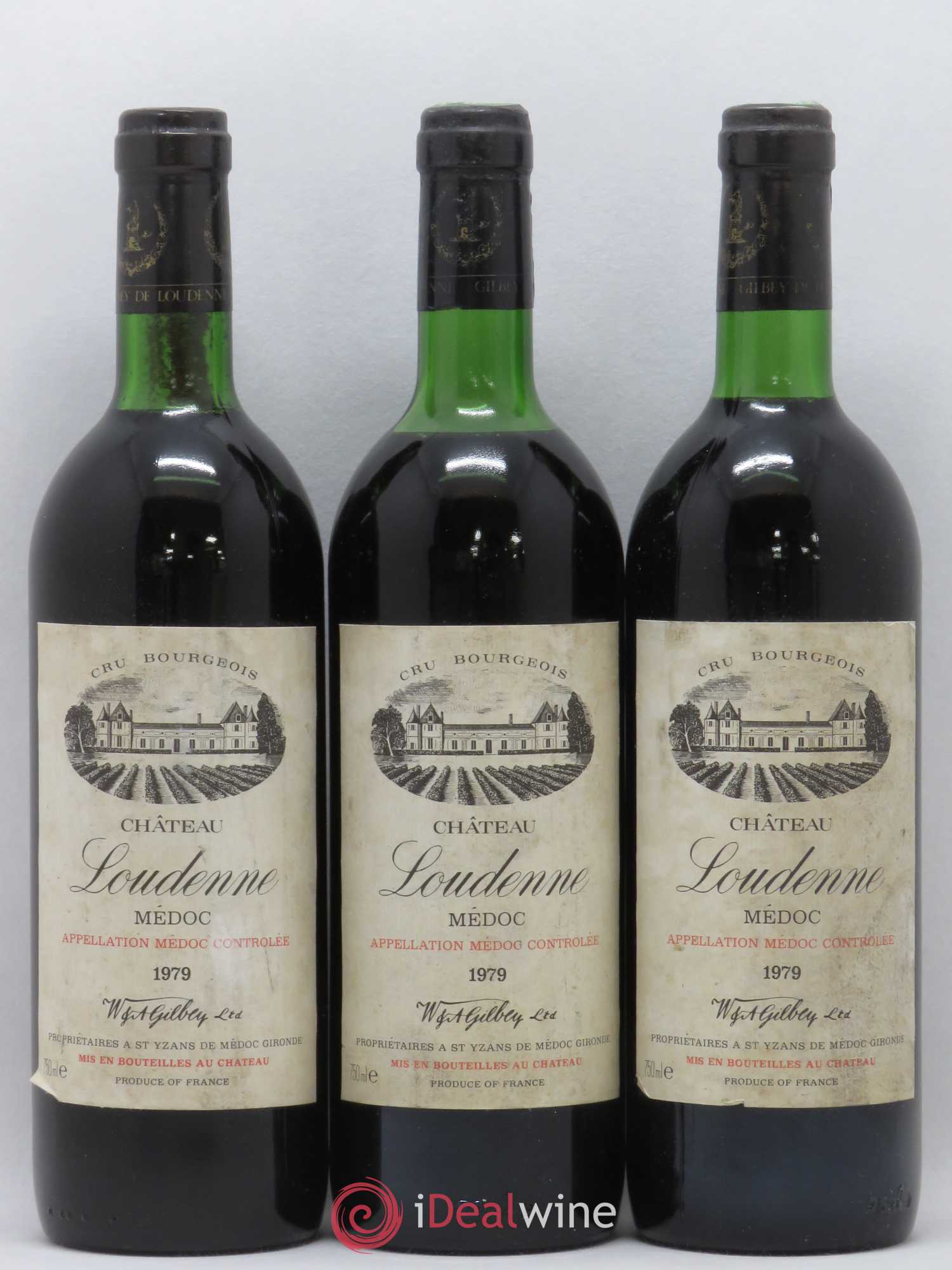 Château Loudenne Cru Bourgeois 1979 - Lot de 3 bouteilles - 0