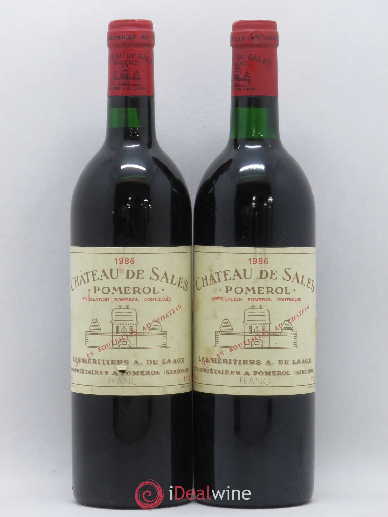 Château de Sales 1986 - Lot de 2 bouteilles - 0