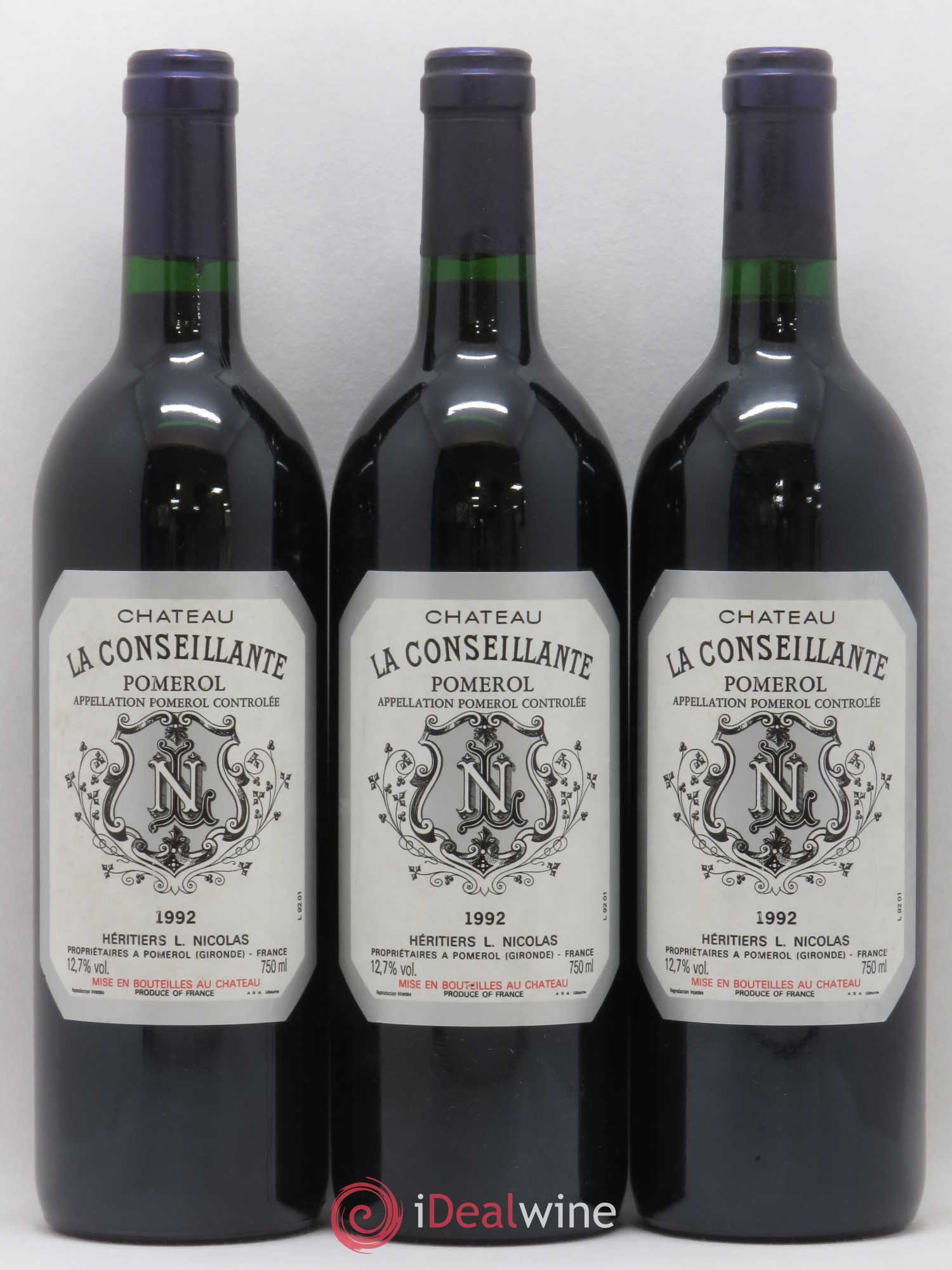 Château la Conseillante 1992 - Lot de 3 bouteilles - 0