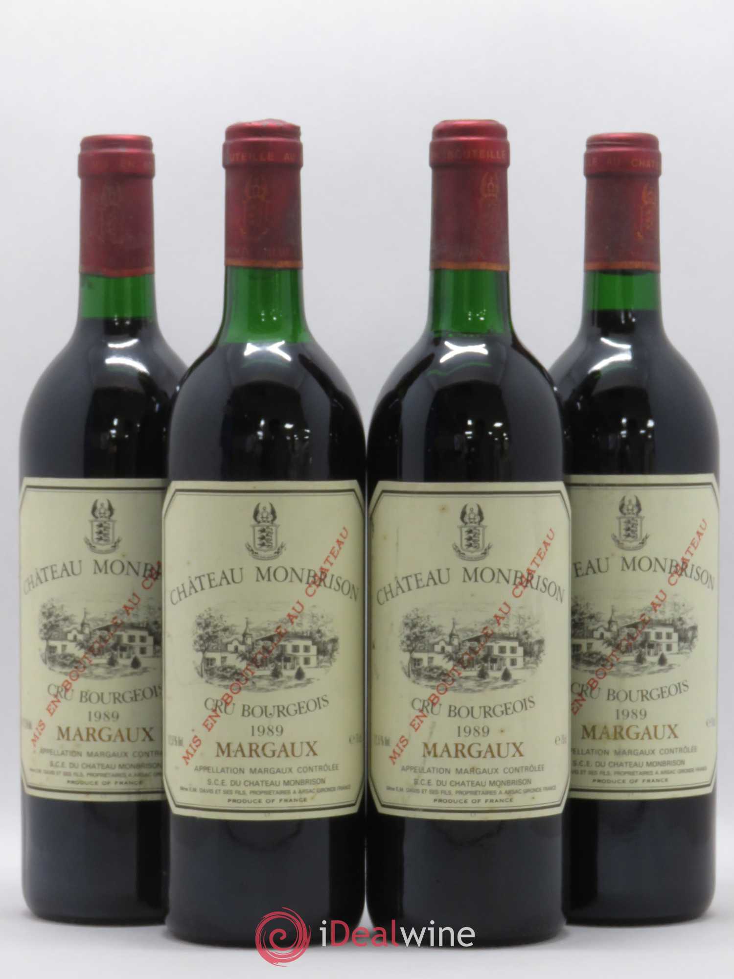 Château Monbrison 1989 - Lot de 4 bouteilles - 0