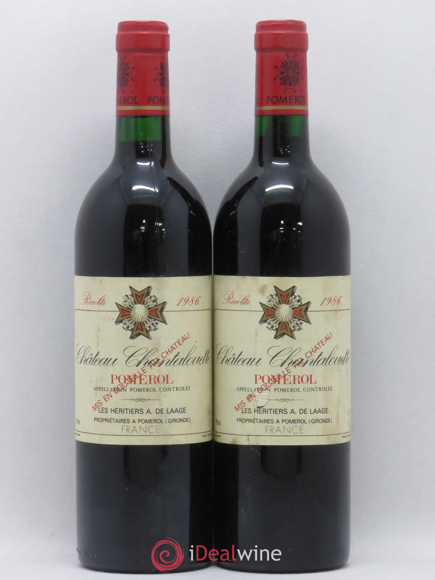 Pomerol Château Chantalouette 1986 - Lot de 2 bouteilles - 0