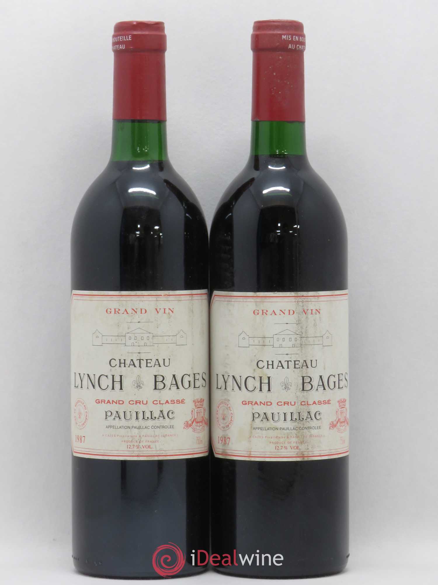 Château Lynch Bages 5ème Grand Cru Classé 1987 - Lot de 2 bouteilles - 0