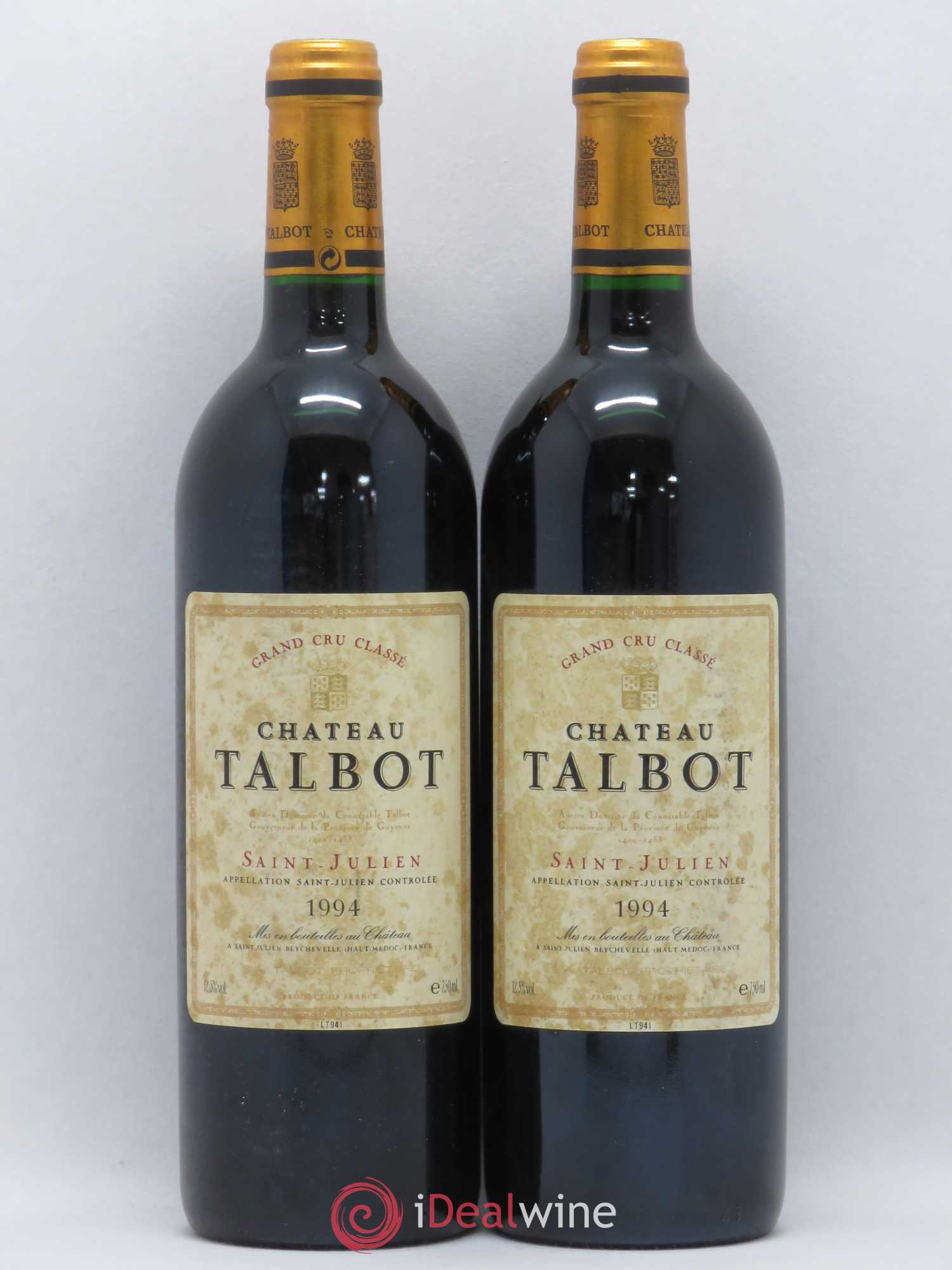 Château Talbot 4ème Grand Cru Classé 1994 - Lot de 2 bouteilles - 0