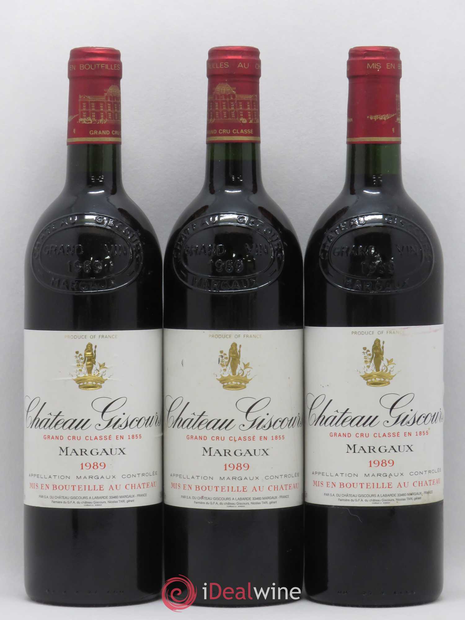 Château Giscours 3ème Grand Cru Classé 1989 - Lot de 3 bouteilles - 0