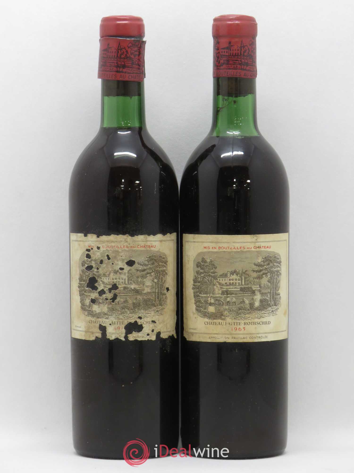 Château Lafite Rothschild 1er Grand Cru Classé 1965 - Lot de 2 bouteilles - 0