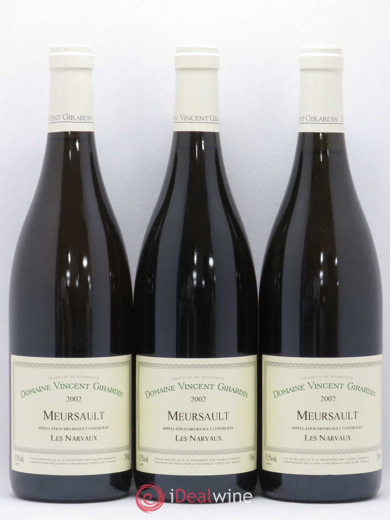 Meursault Les Narvaux Domaine Vincent Girardin 2002 - Lot de 3 bouteilles - 0