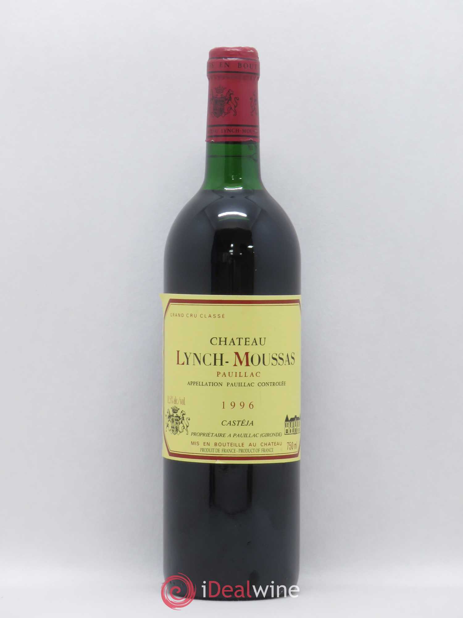 Château Lynch Moussas 5ème Grand Cru Classé 1996 - Lot de 1 bouteille - 0