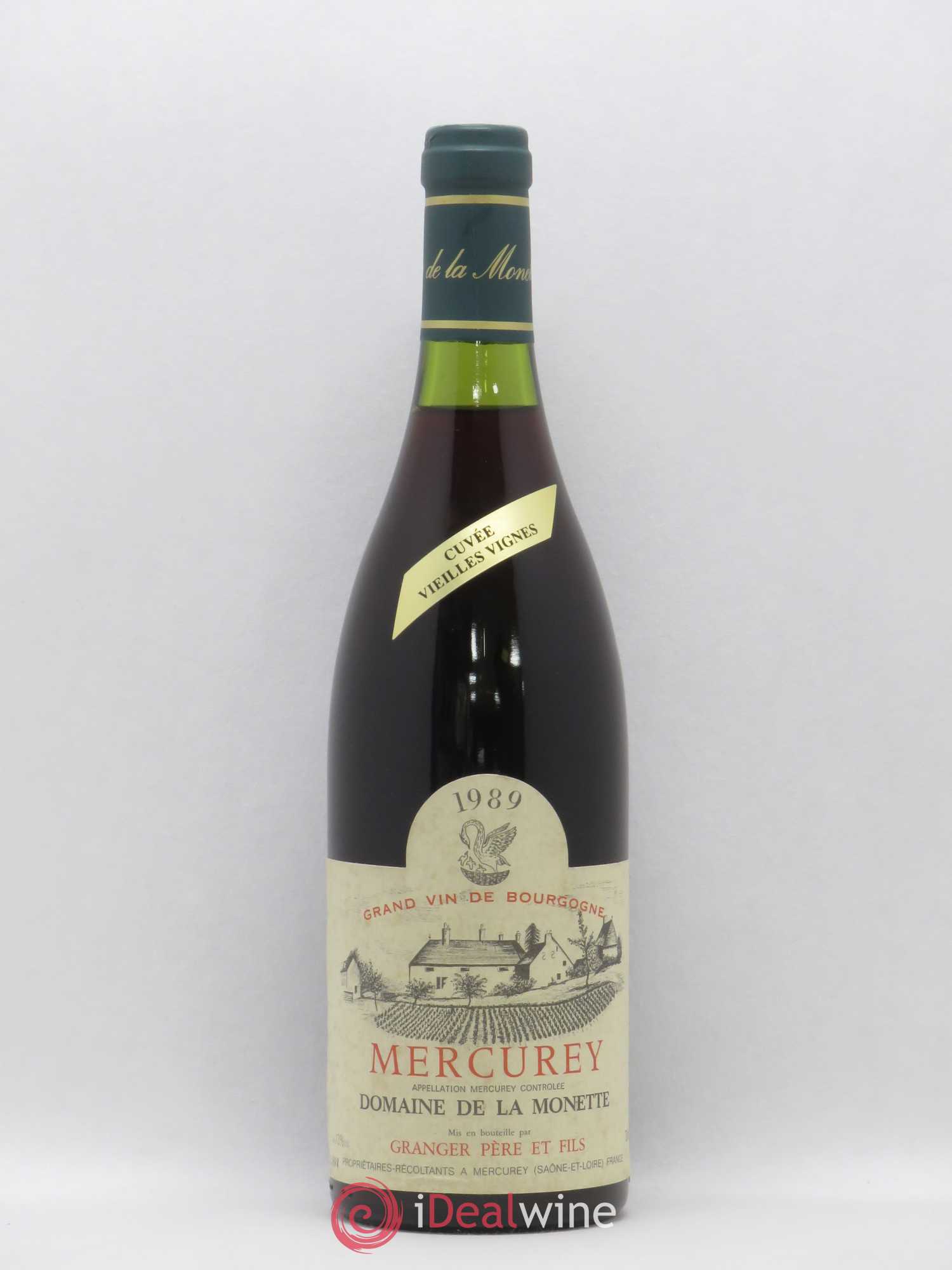 Mercurey Cuvée Vieilles Vignes Domaine de La Monette 1989 - Lot de 1 bouteille - 0