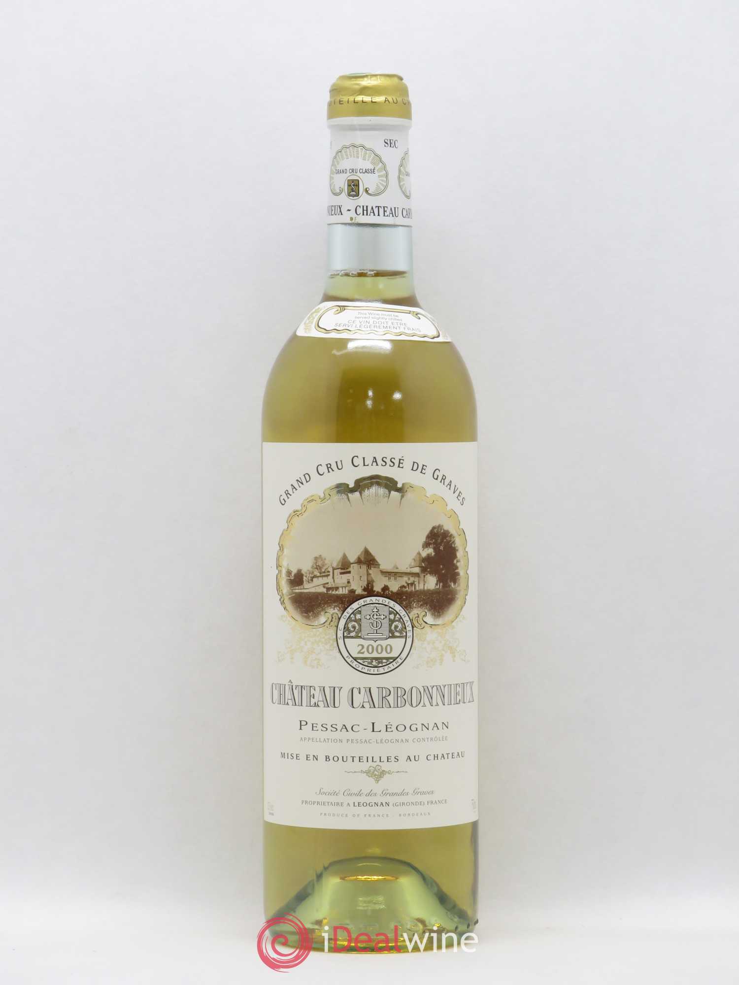 Château Carbonnieux Cru Classé de Graves 2000 - Lot de 1 bouteille - 0
