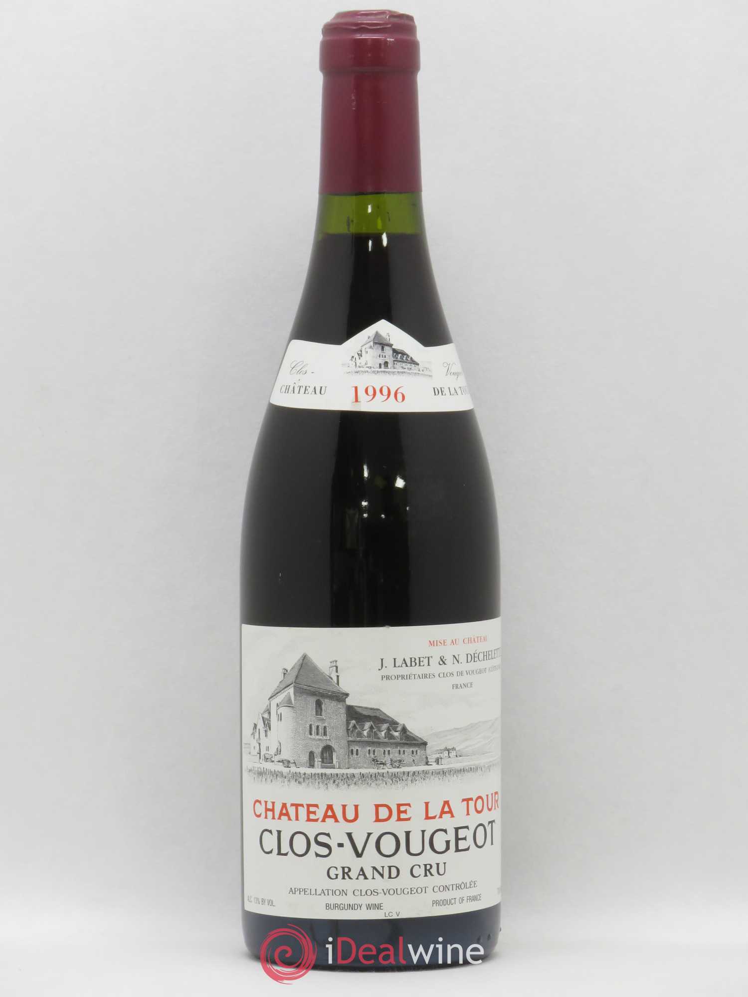 Clos de Vougeot Grand Cru Château de La Tour 1996 - Lot de 1 bouteille - 0