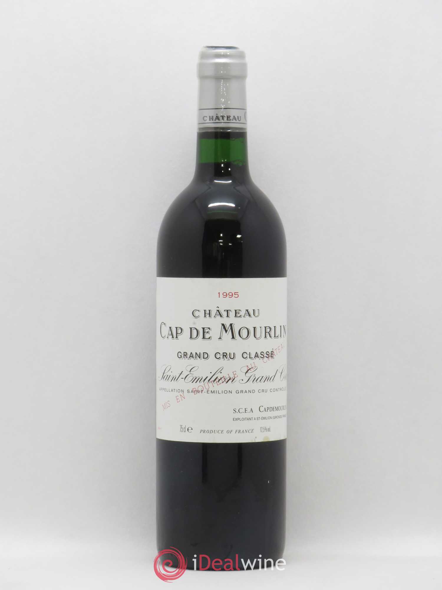 Château Cap de Mourlin Grand Cru Classé 1995 - Lot de 1 bouteille - 0