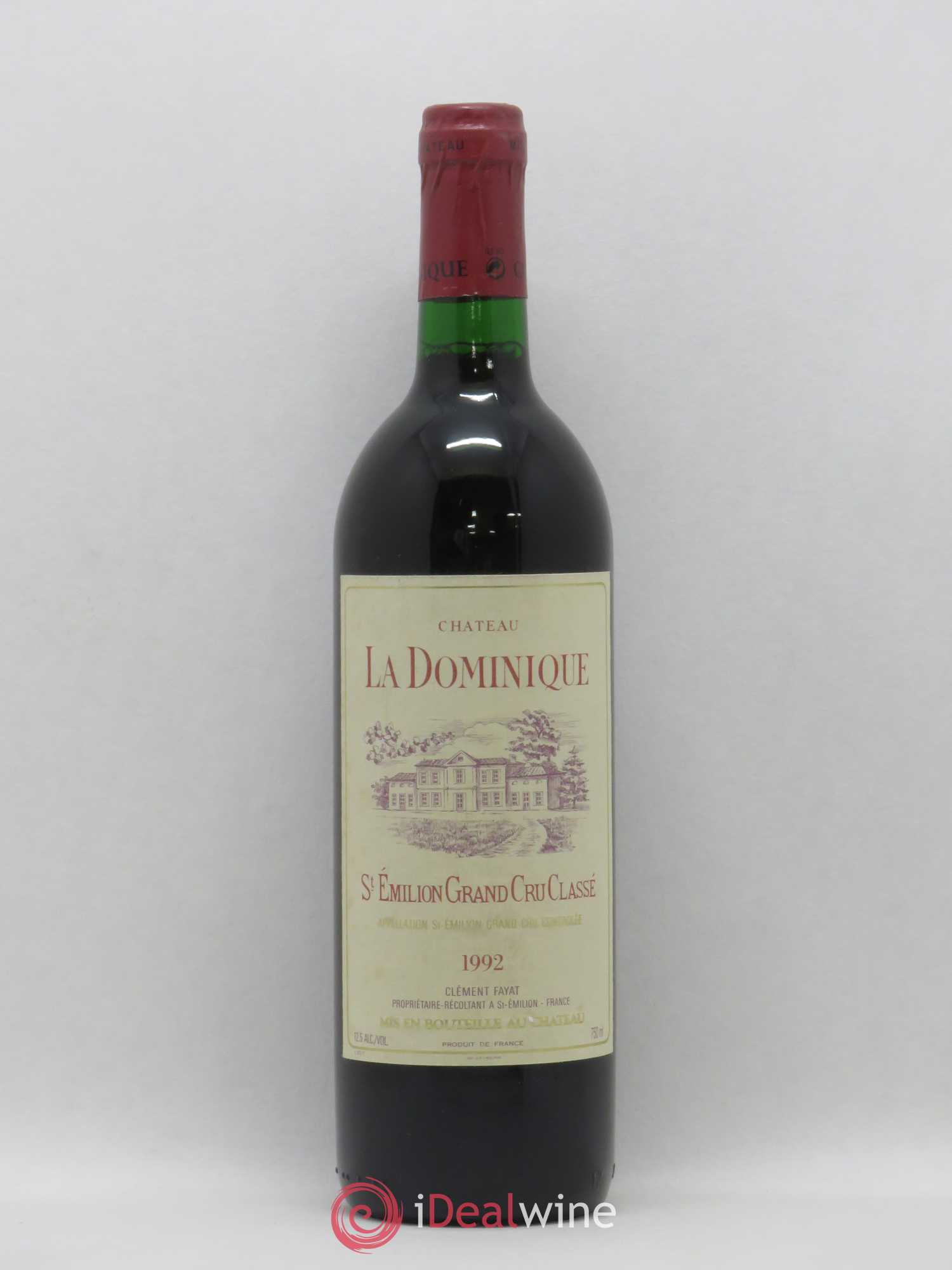 Château la Dominique Grand Cru Classé 1992 - Lot de 1 bouteille - 0