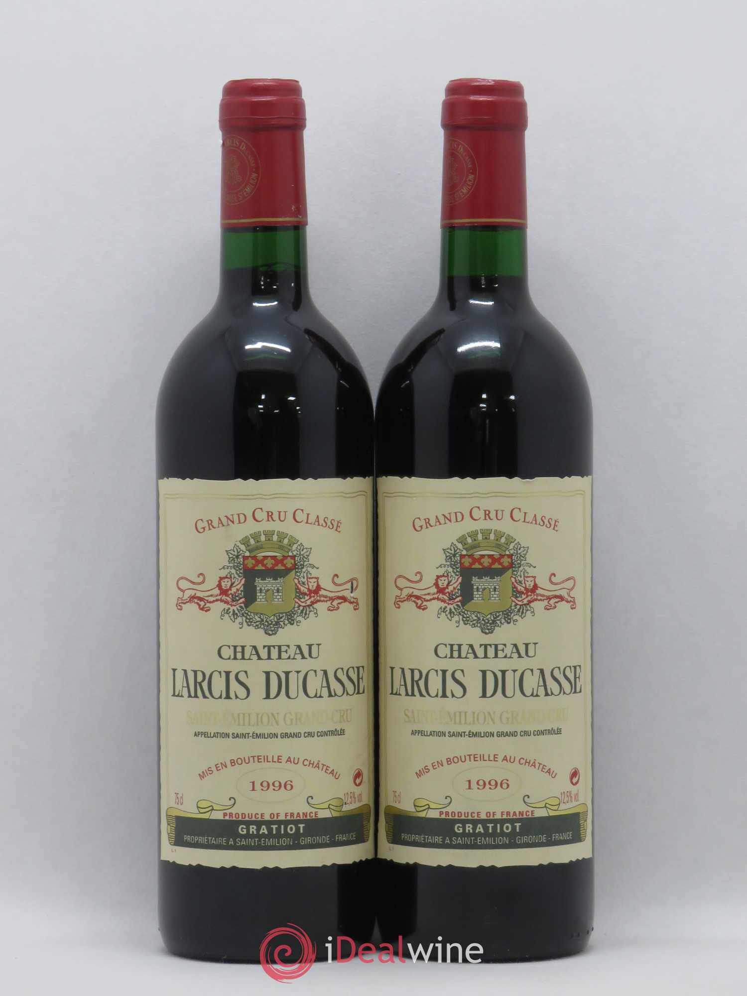 Château Larcis Ducasse 1er Grand Cru Classé B 1996 - Lot de 2 bouteilles - 0