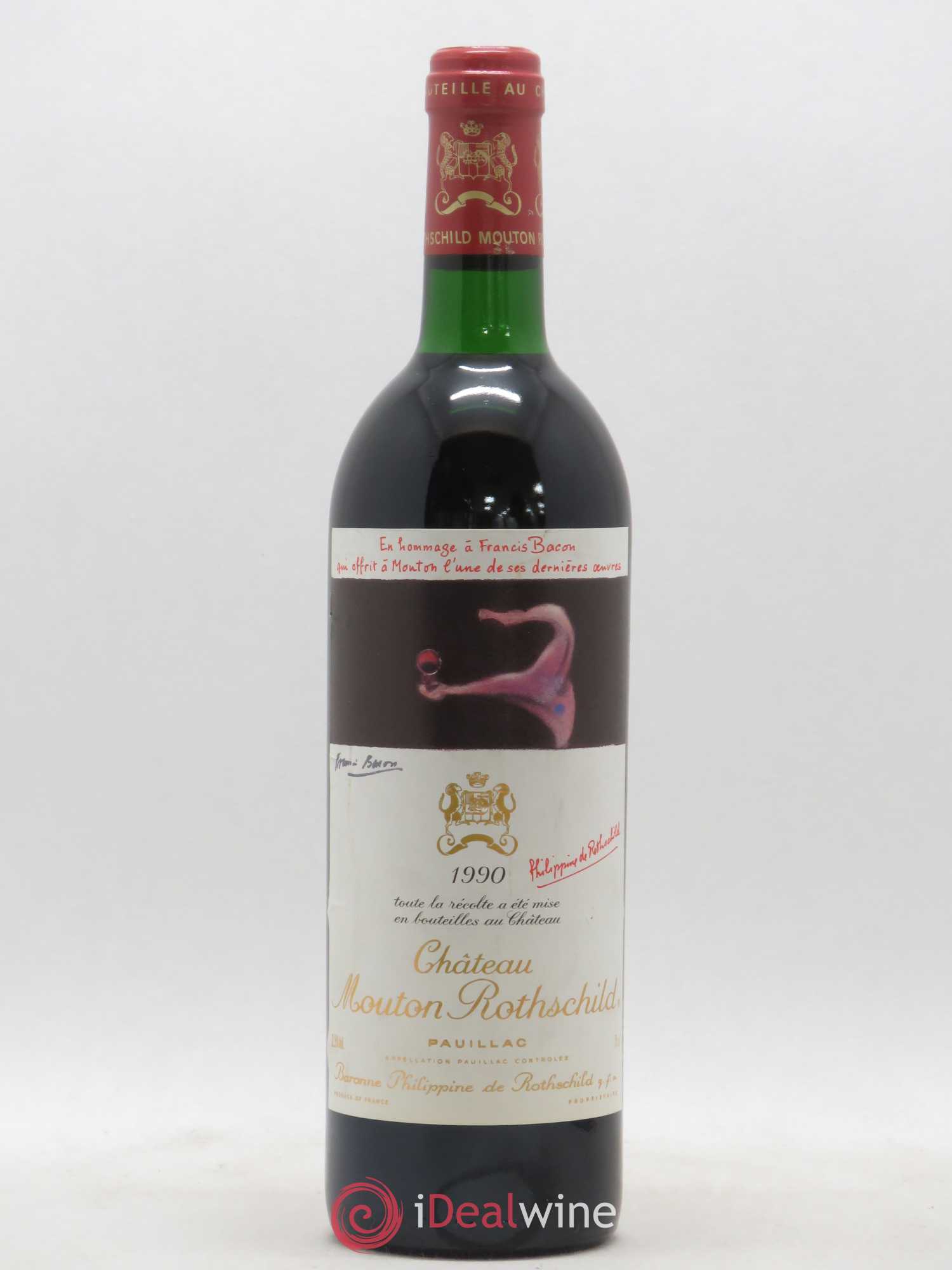 Château Mouton Rothschild 1er Grand Cru Classé 1990 - Lot de 1 bouteille - 0