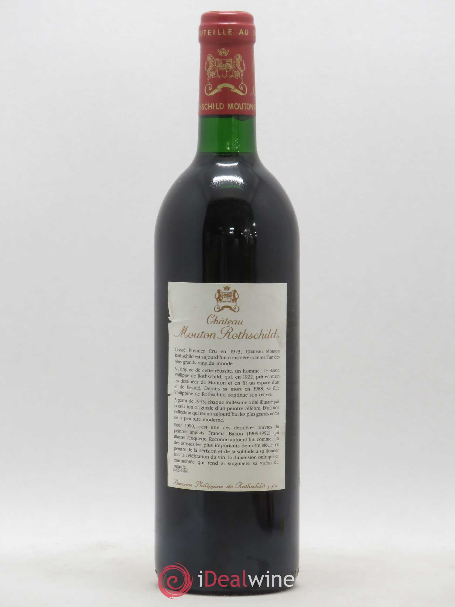 Château Mouton Rothschild 1er Grand Cru Classé 1990 - Lot de 1 bouteille - 1
