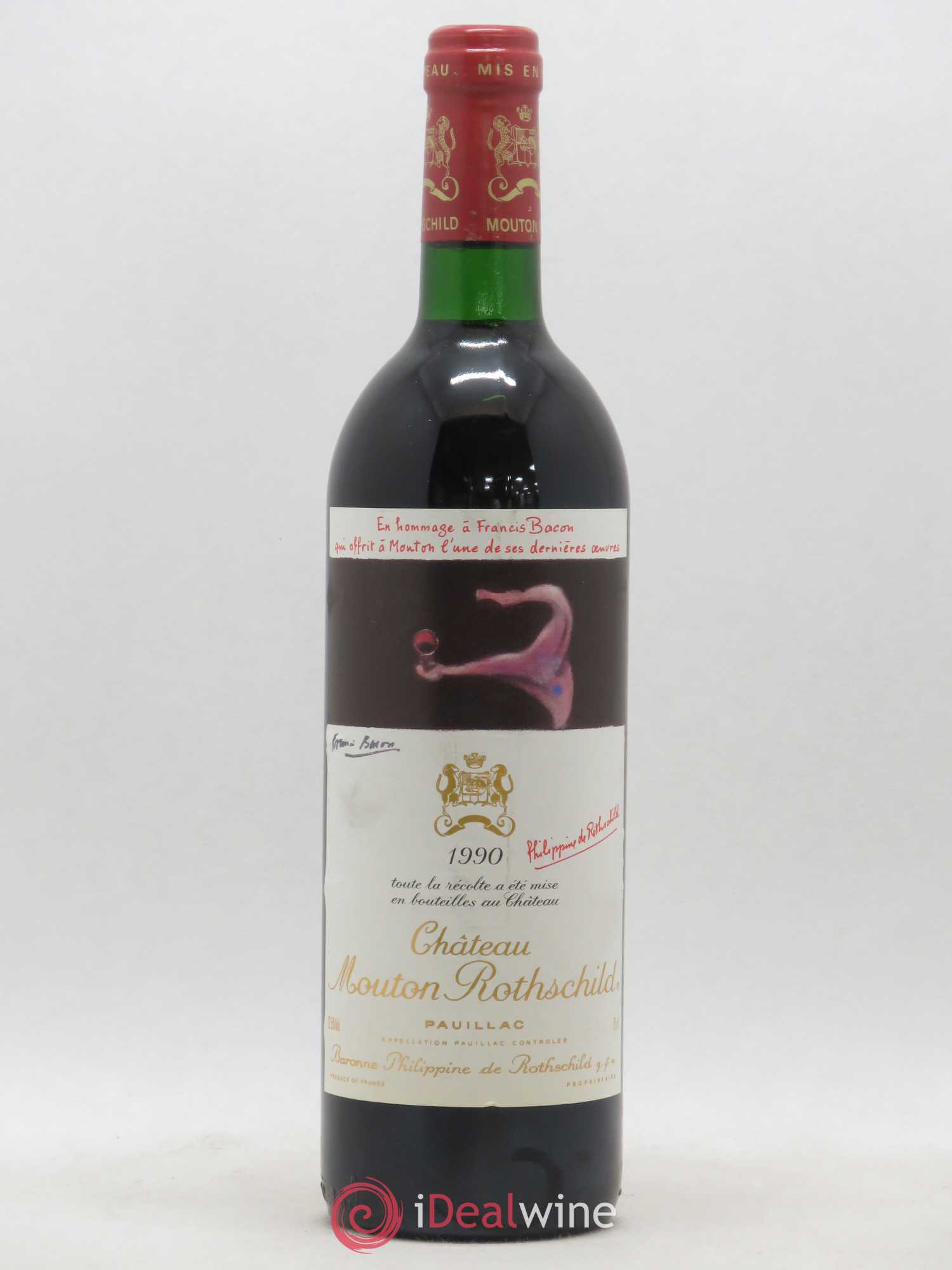 Château Mouton Rothschild 1er Grand Cru Classé 1990 - Lot de 1 bouteille - 0