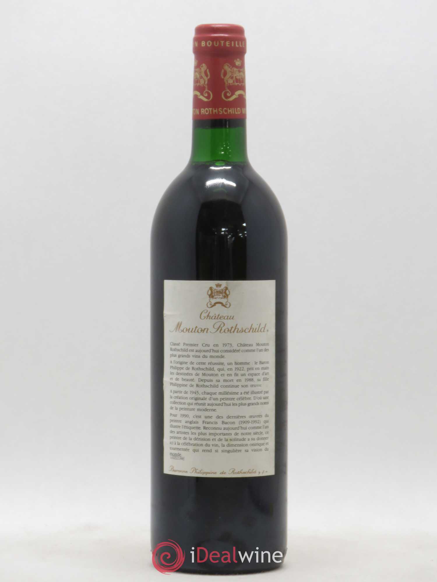 Château Mouton Rothschild 1er Grand Cru Classé 1990 - Lot de 1 bouteille - 1