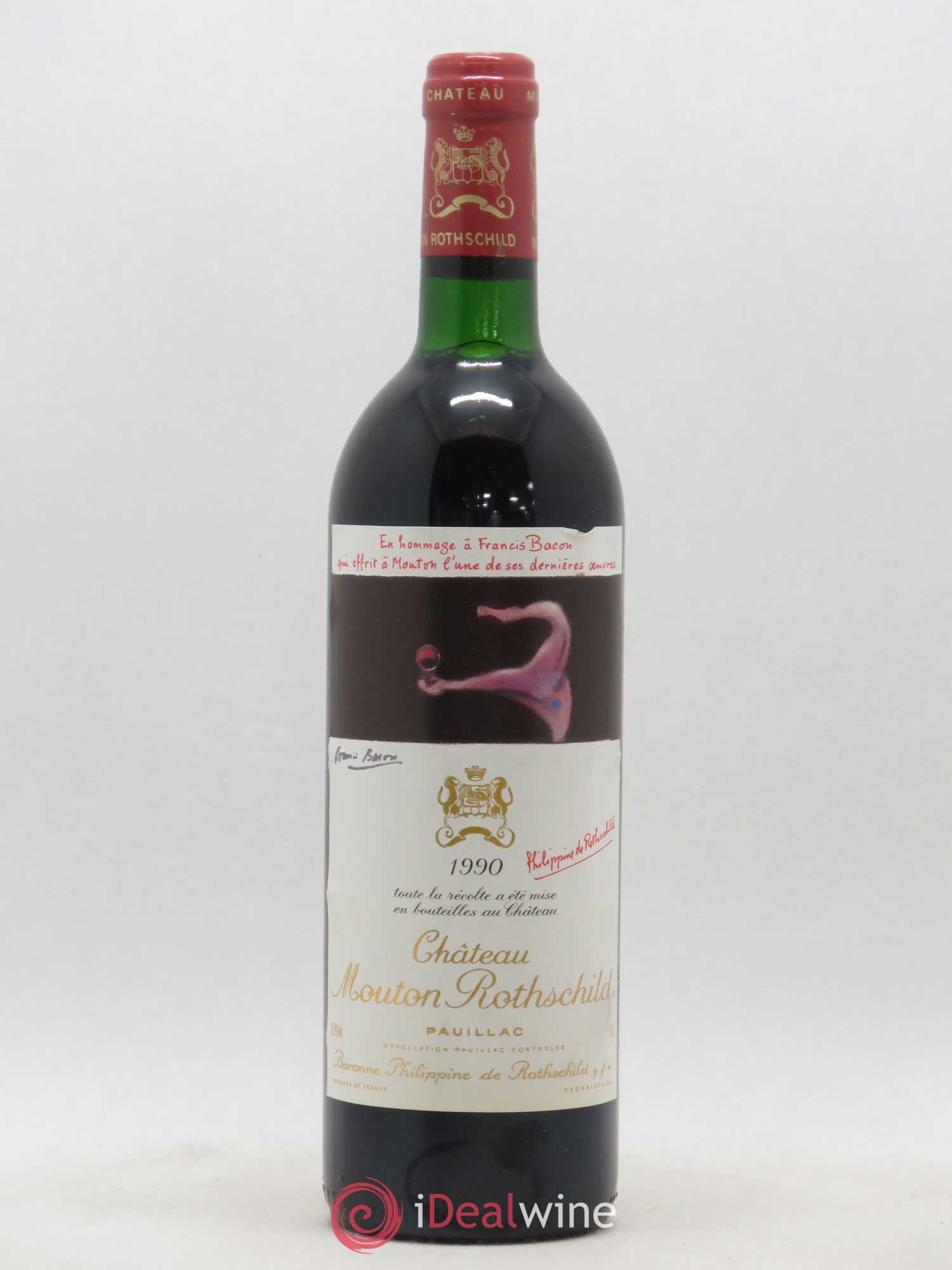 Château Mouton Rothschild 1er Grand Cru Classé 1990 - Lot de 1 bouteille - 0