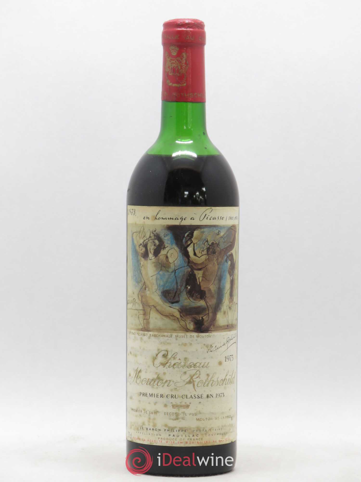 Château Mouton Rothschild 1er Grand Cru Classé 1973 - Lot de 1 bouteille - 0